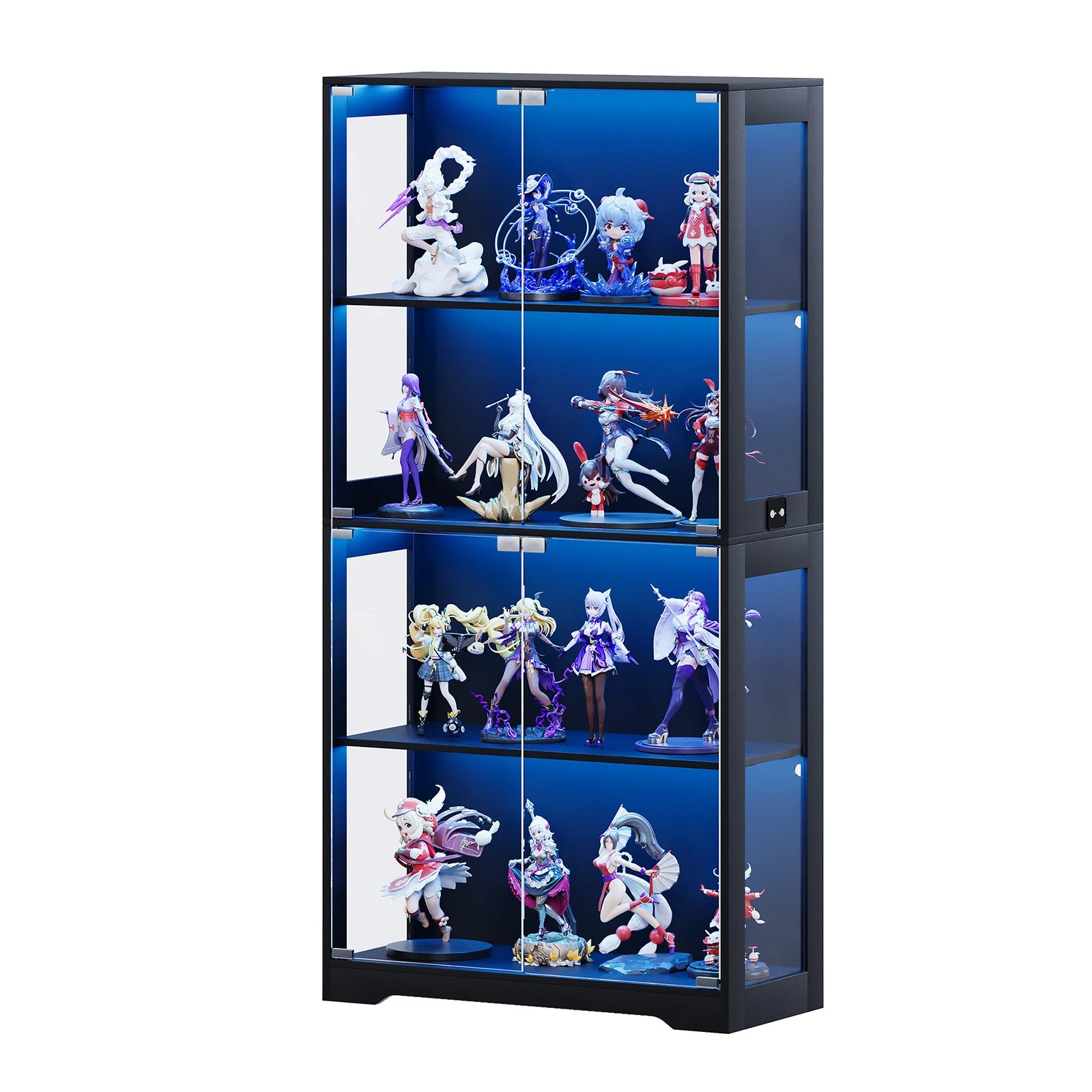 3 Advwin 4 Tier Display Cabinet Tall Storage Bookshelf Organizer Hallway Storage Cabinet, 3 of 9