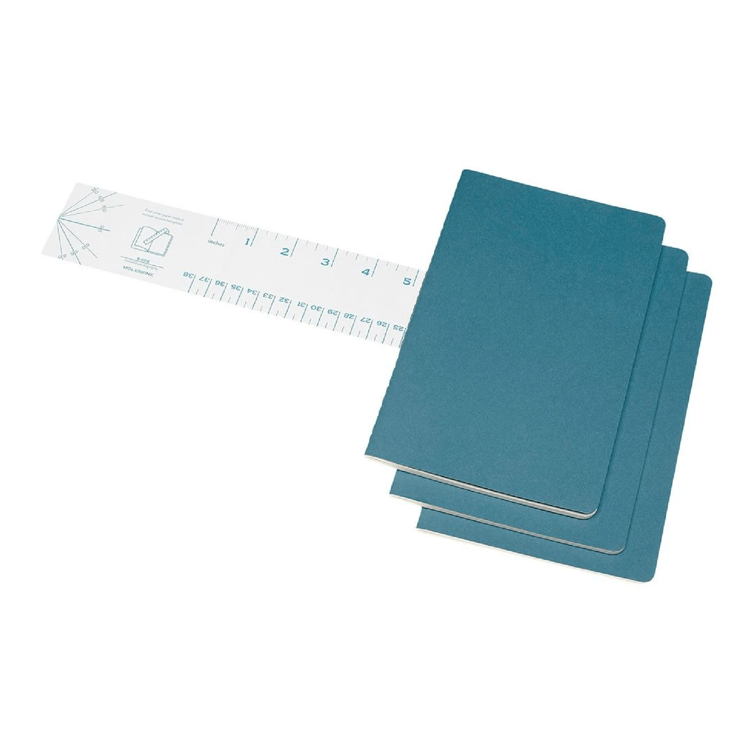 4 Moleskine Cahier Plain Notebook Blue 3 Pack, 4 of 5