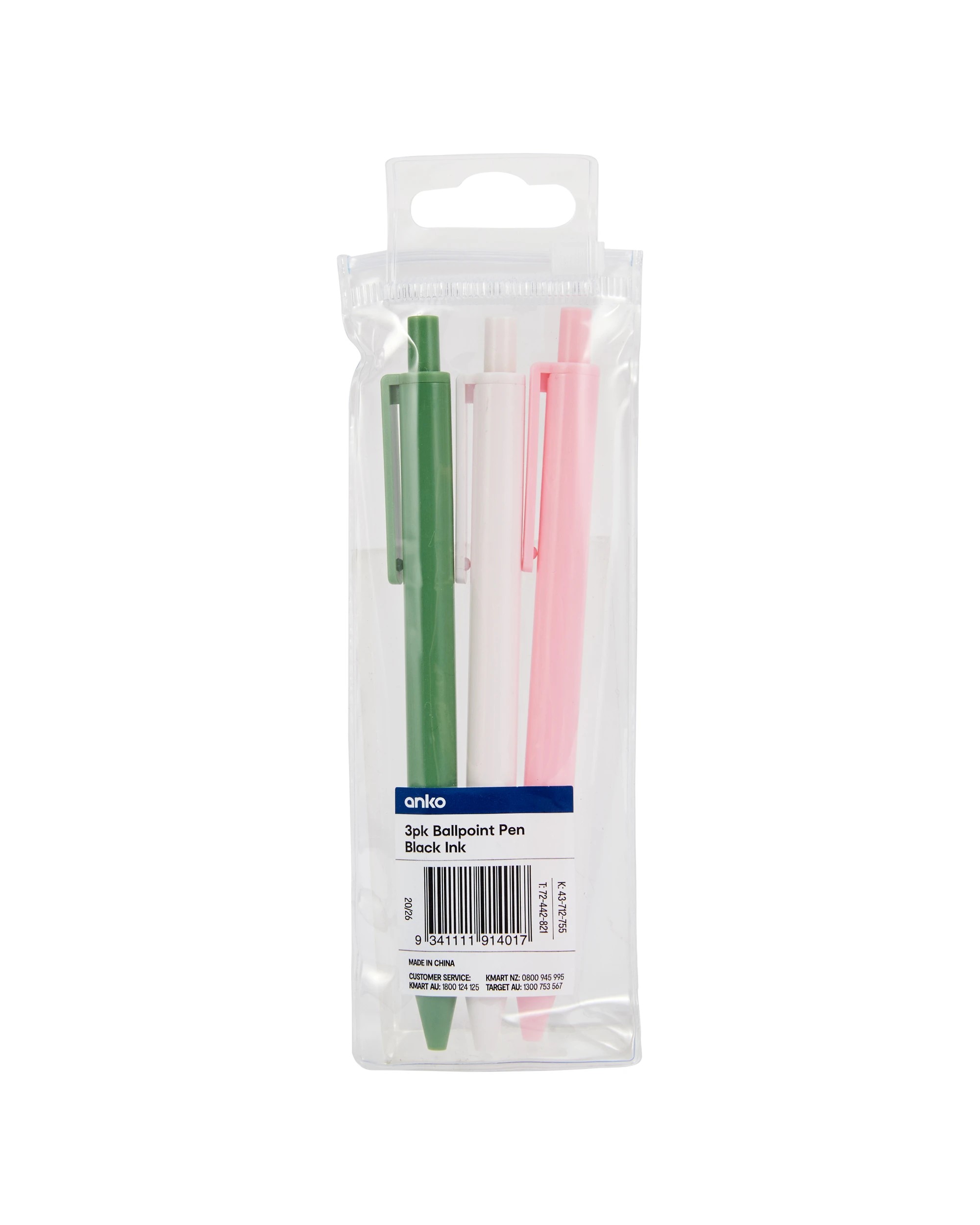 6 3 Pack Ballpoint Pen - Black Ink, 6 of 6