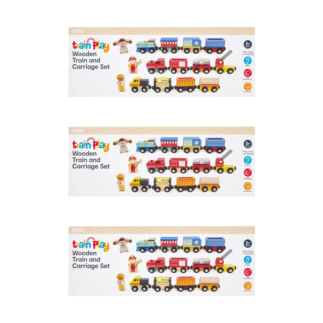 9 Wooden Train and Carriage Set - Assorted, 9 of 10