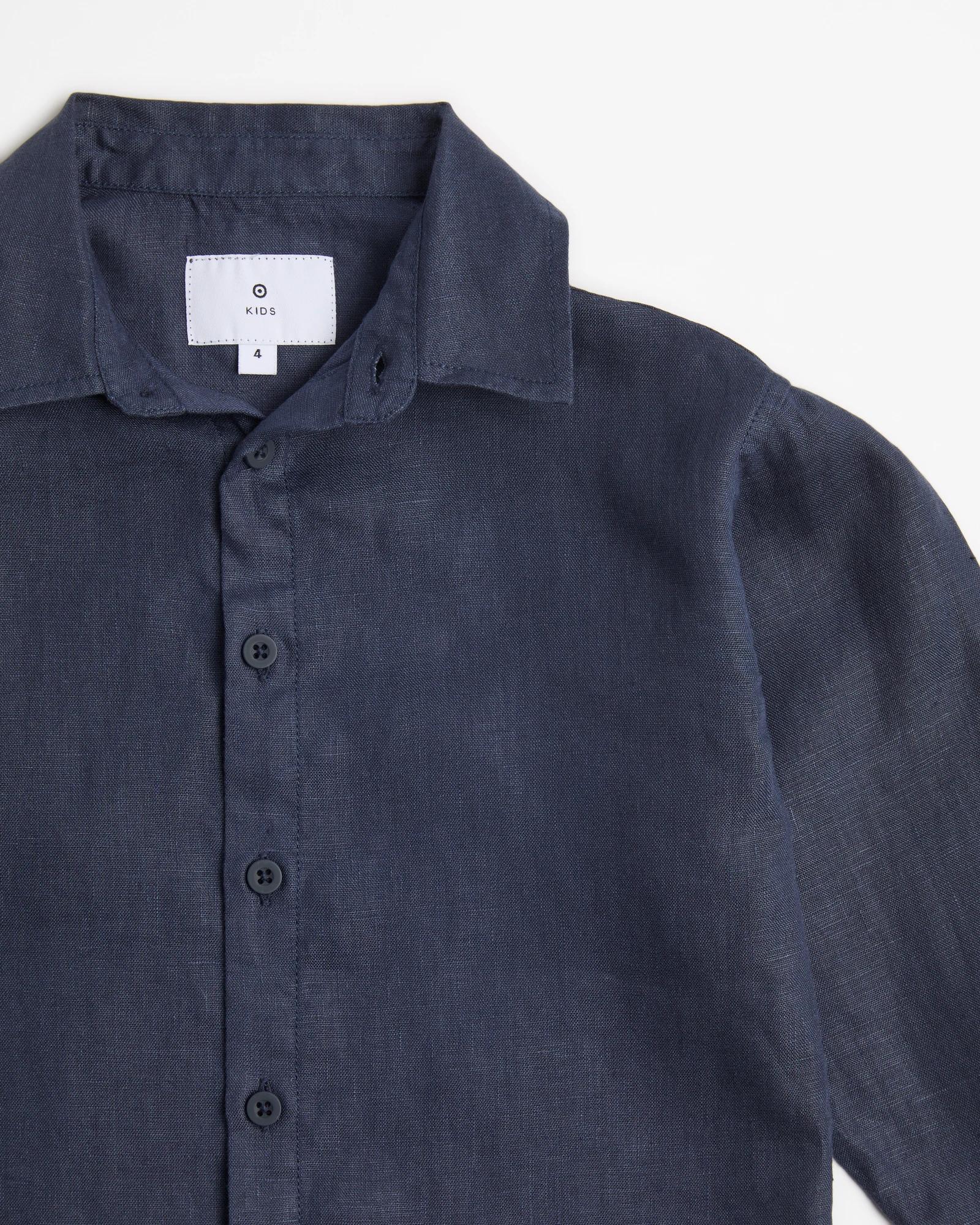 2 Target European Linen Shirt NAVY, 2 of 7