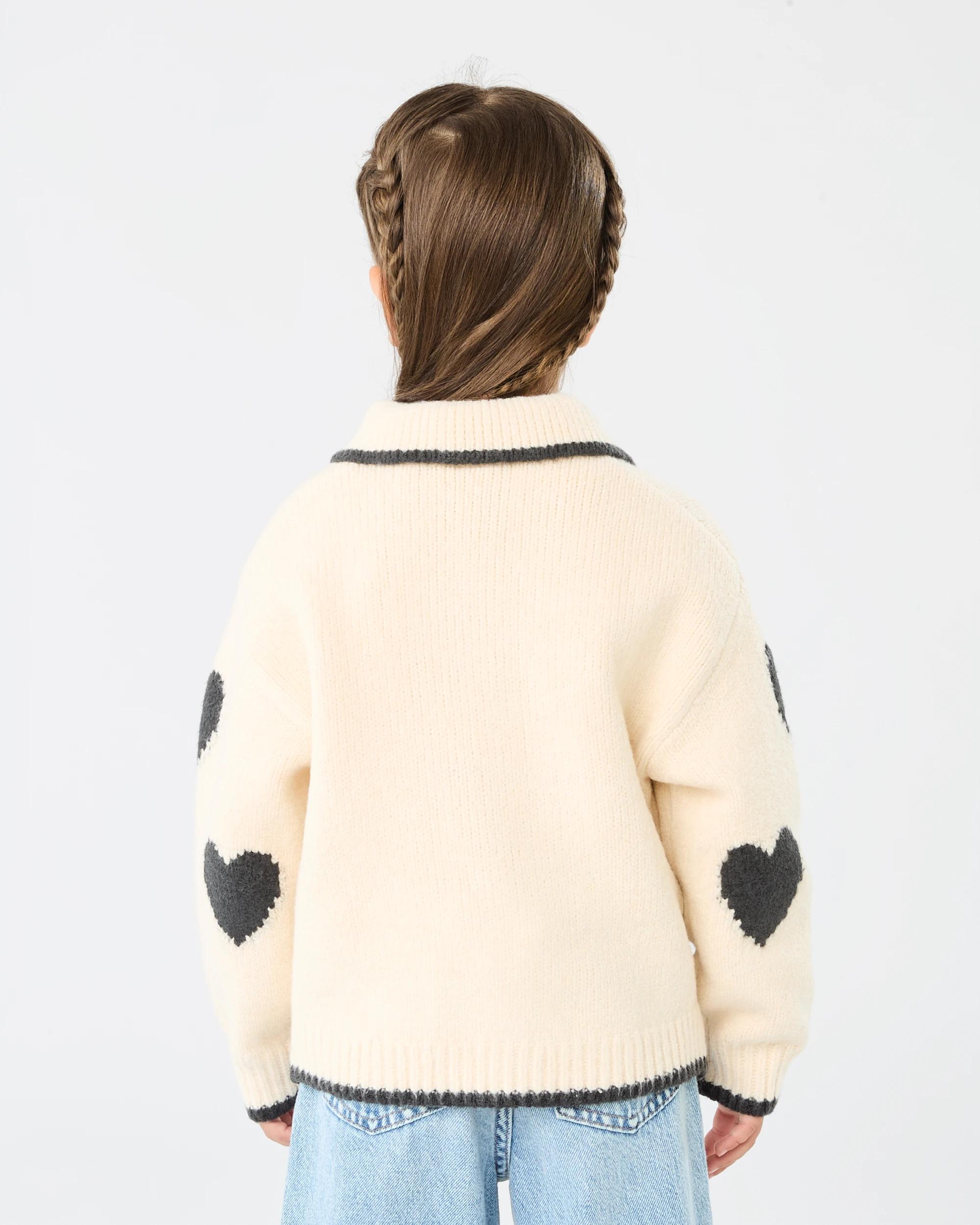 3 Intarsia Collar Cardigan Pmc Chalk, 3 of 10