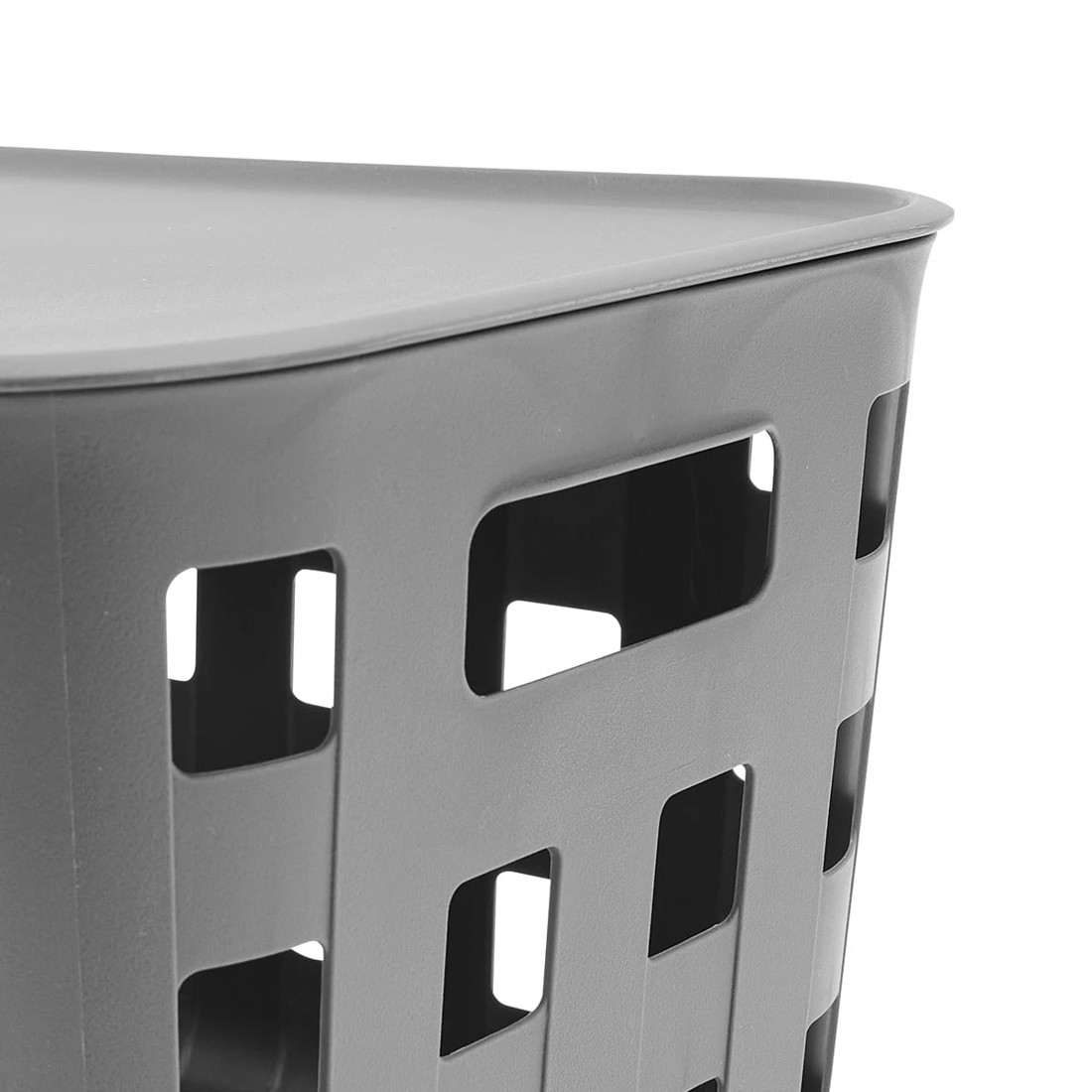 7 18L Rectangle Trellis Basket with Lid - Charcoal, 7 of 9