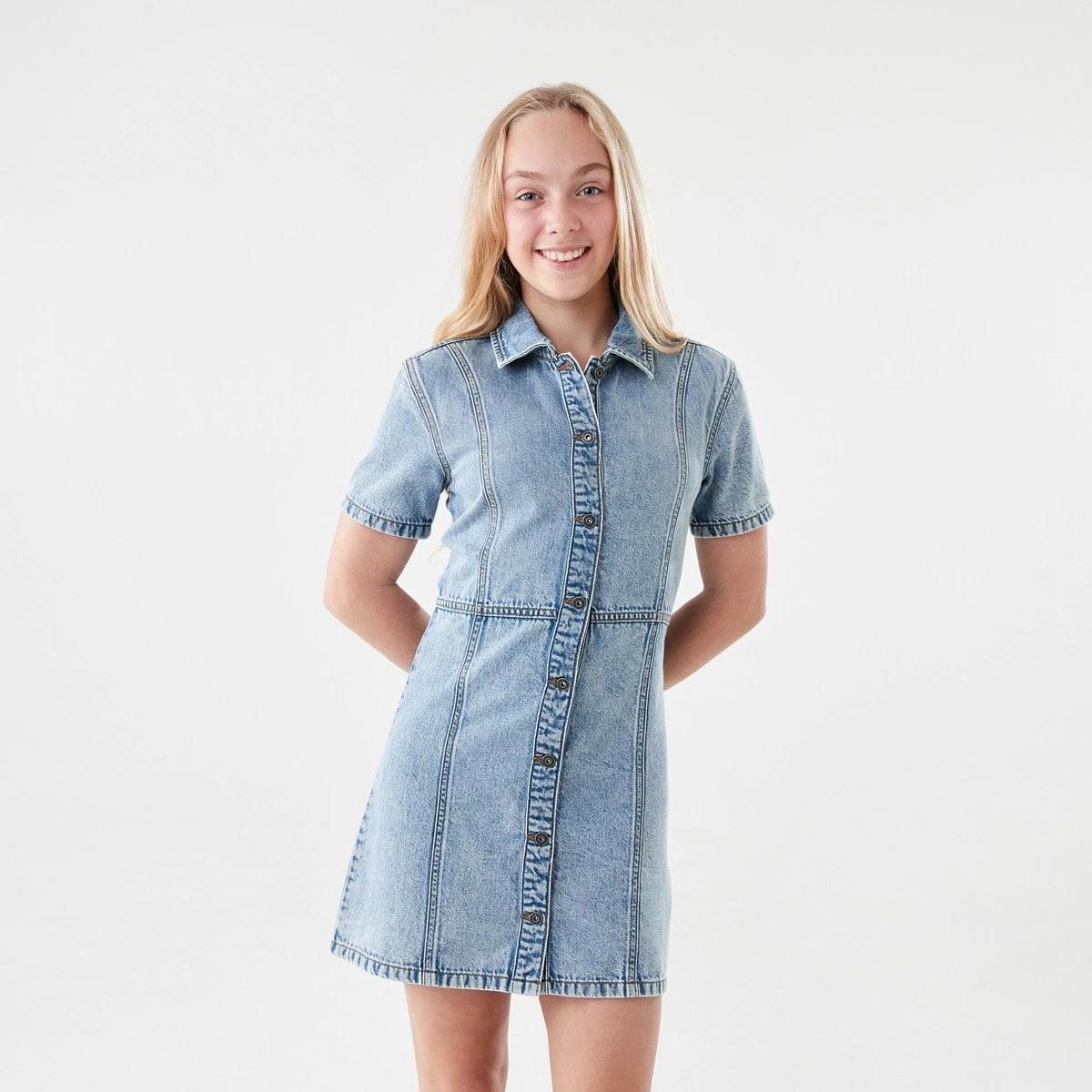 1 Denim Dress LIGHT WASH, 1 of 7