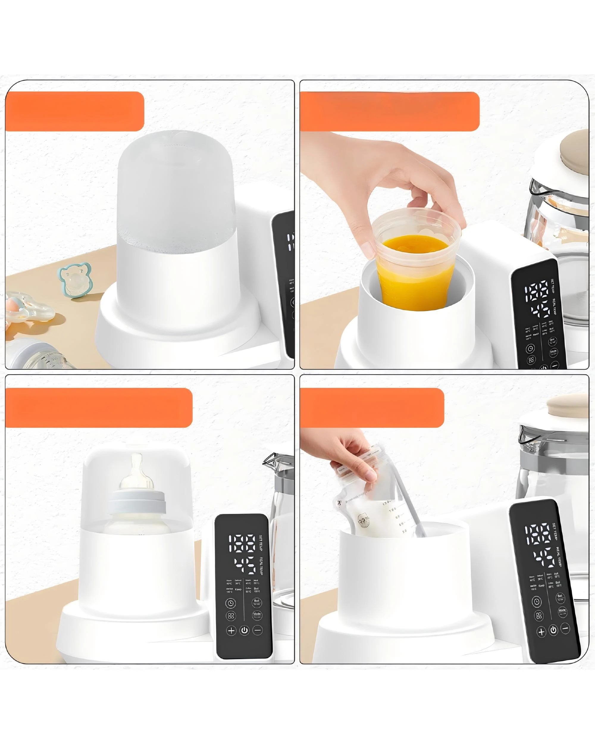 1 Advwin Baby Bottle Warmer, Multifunctional Baby Bottle Steriliser, with 1.2l Electric Baby Kettle, Accurate Temp Control, 1 of 7