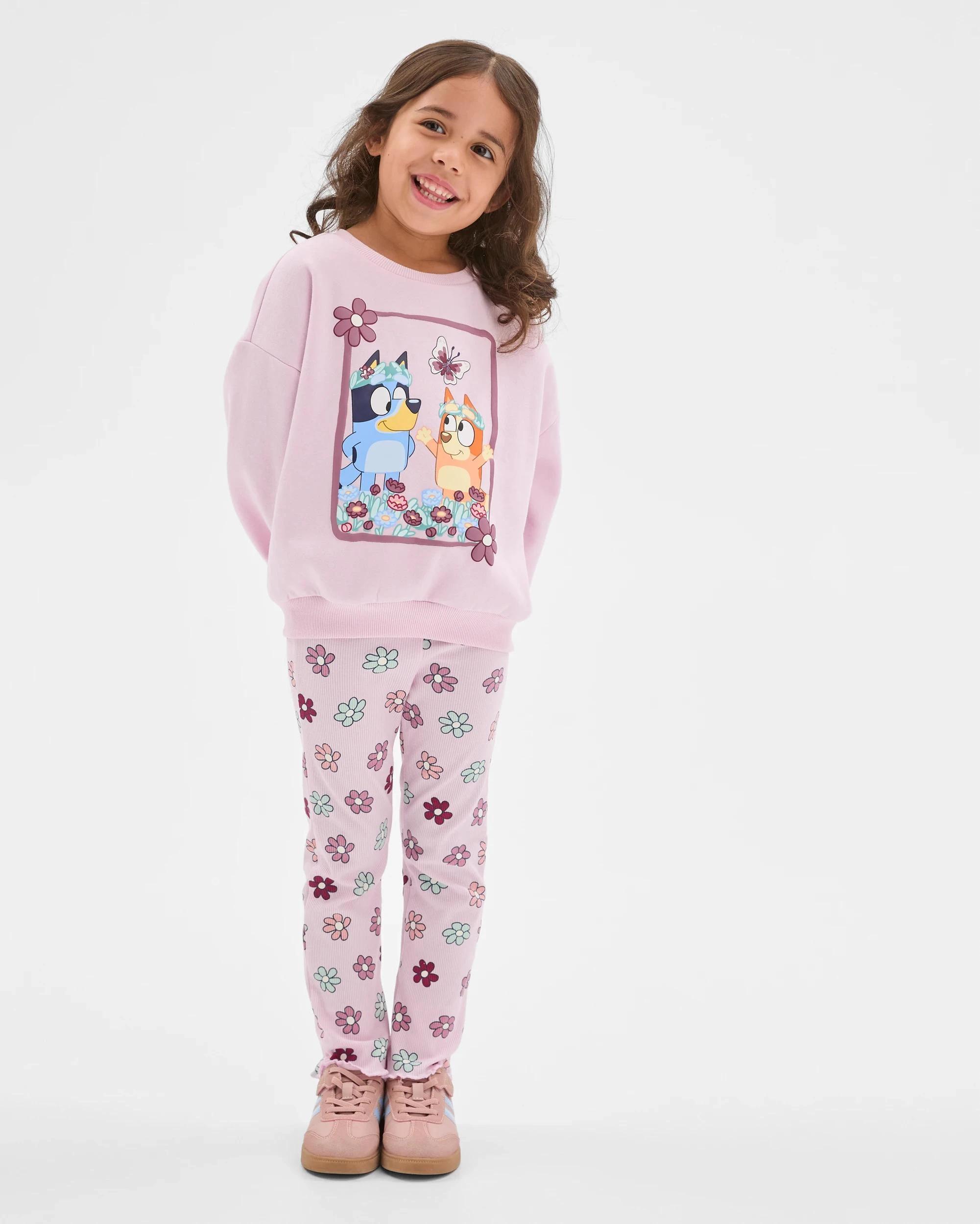 1 Bluey Australian Cotton Blend Fleece Top & Flare Pants Set BLUEY, 1 of 7