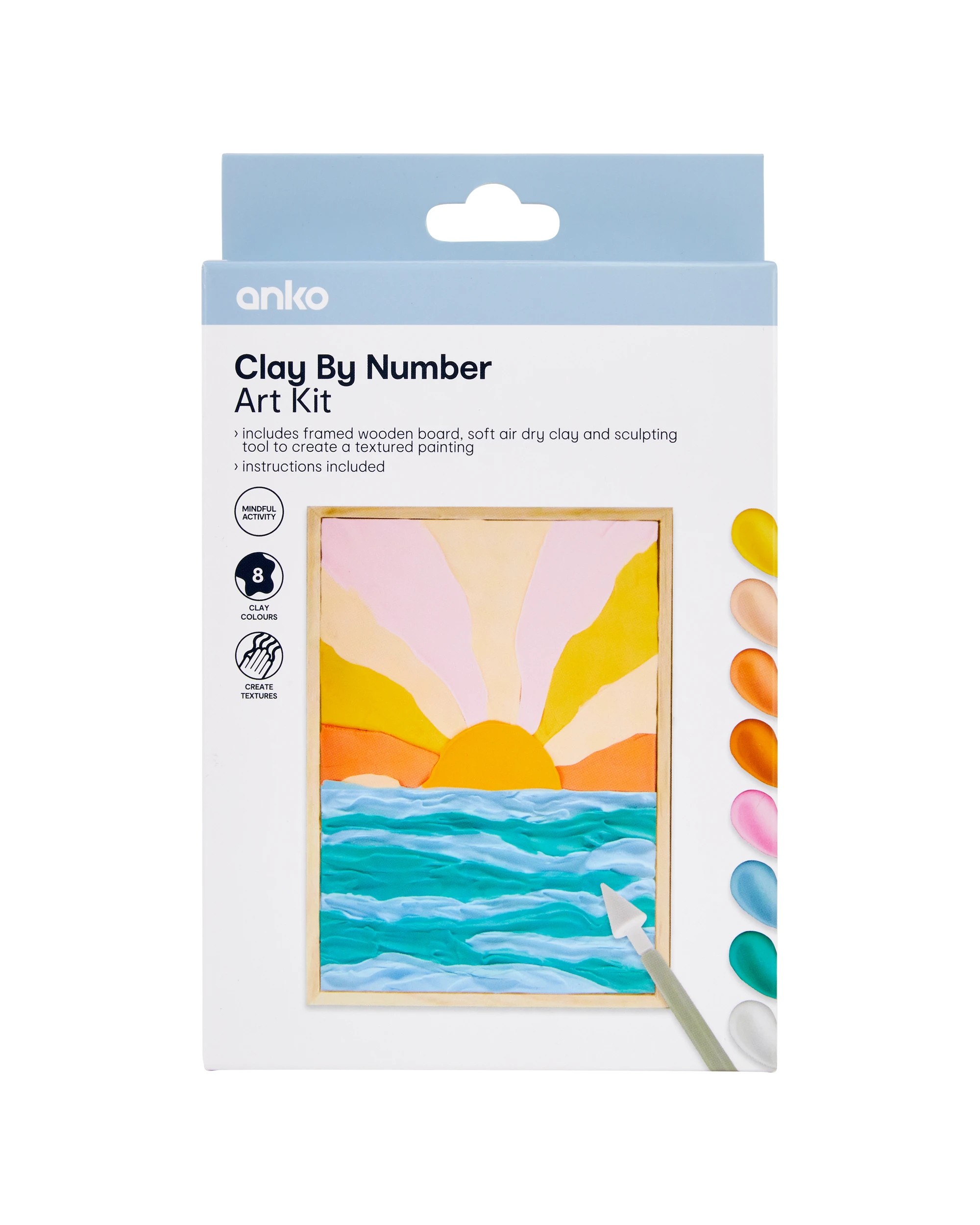 1 Clay by Number Art Kit - Sun, 1 of 3