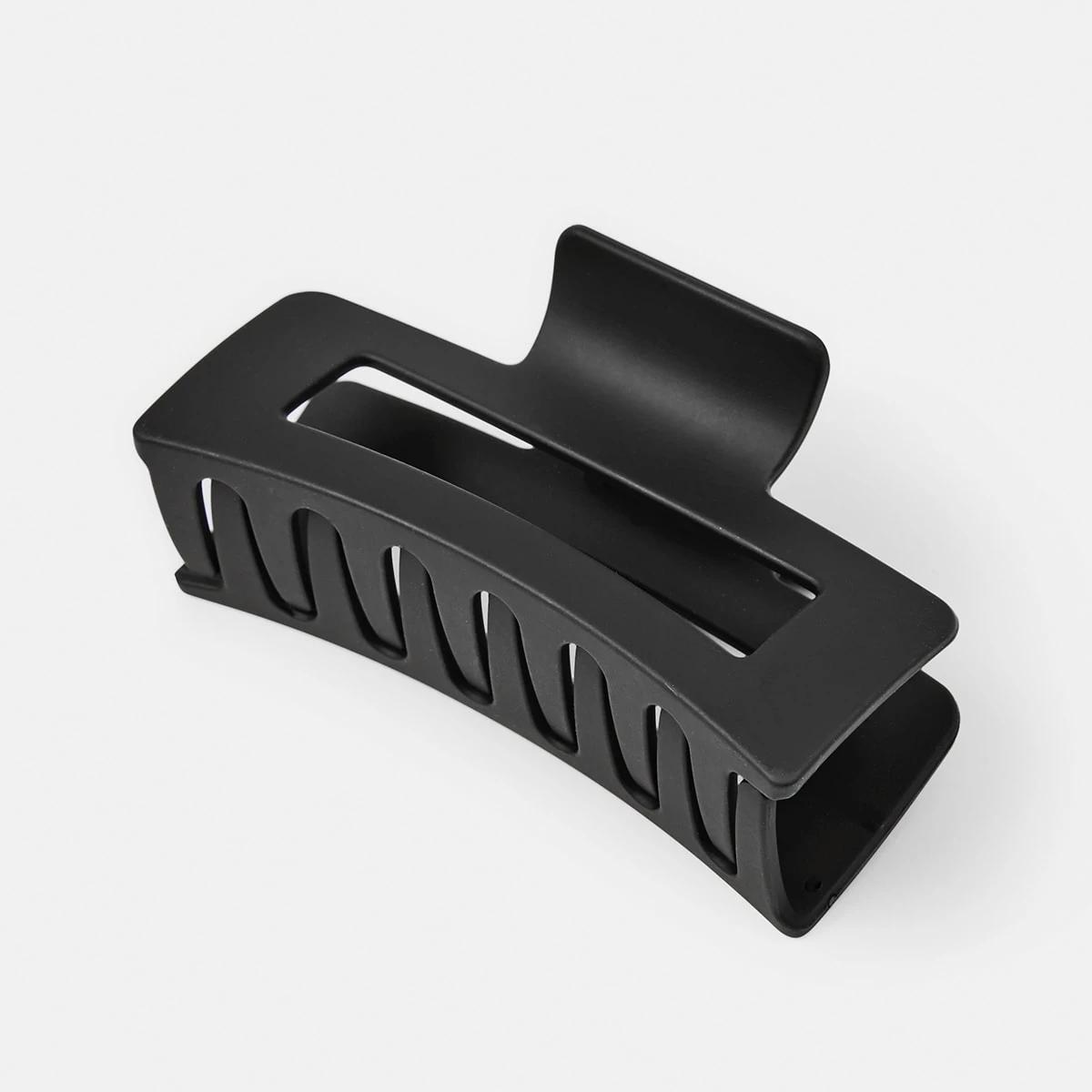 2 Black Rectangle Claw Hair Clip Black, 2 of 3