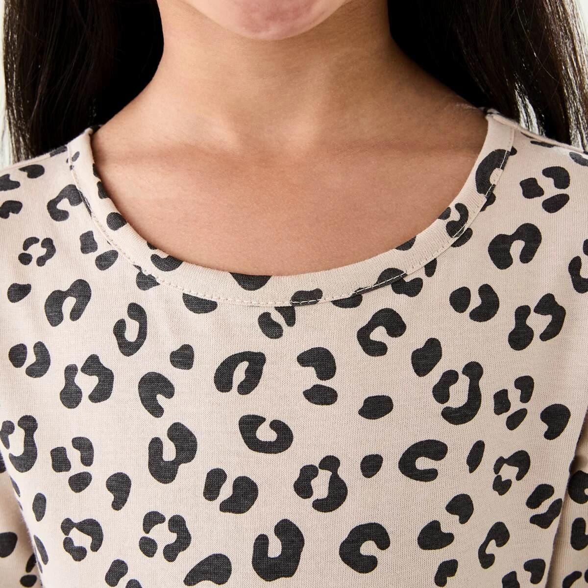 4 Long Sleeve Jersey Dress Leopard, 4 of 9