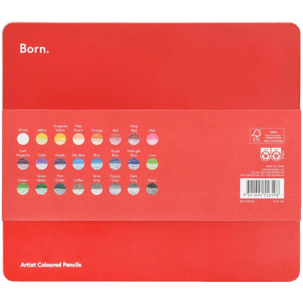 4 Born Coloured Pencils 24 Pack, 4 of 10