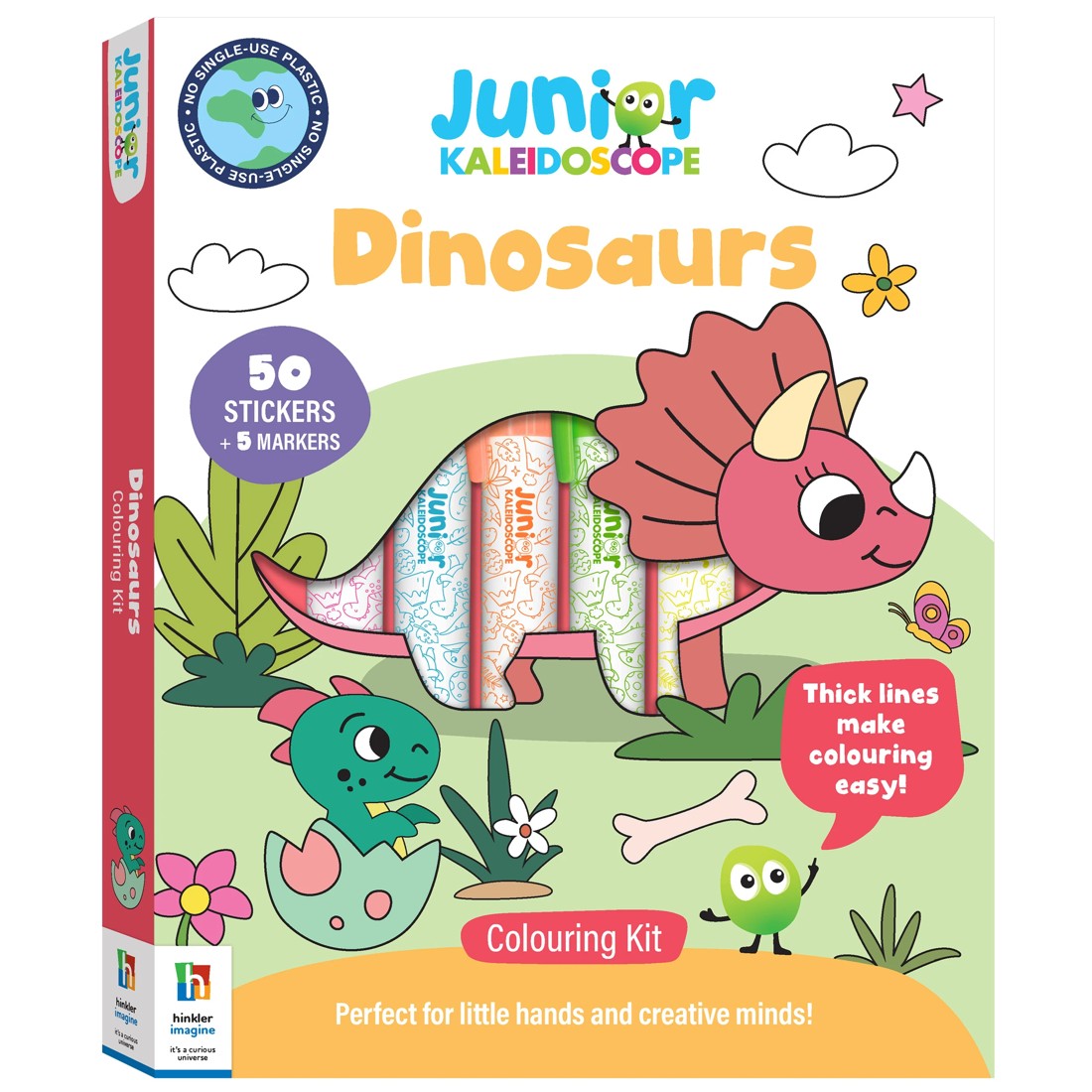 1 Junior Kaleidoscope Colouring Kit: Dinosaurs - Book, 1 of 5
