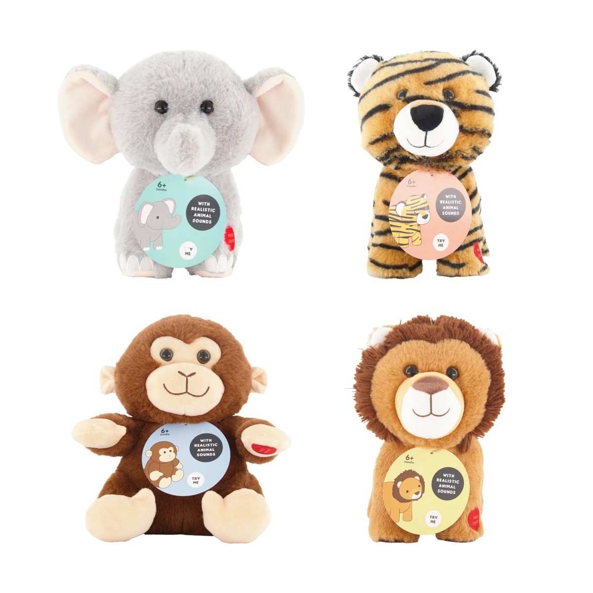 9 Safari Sound Plush Toy - Assorted, 9 of 9