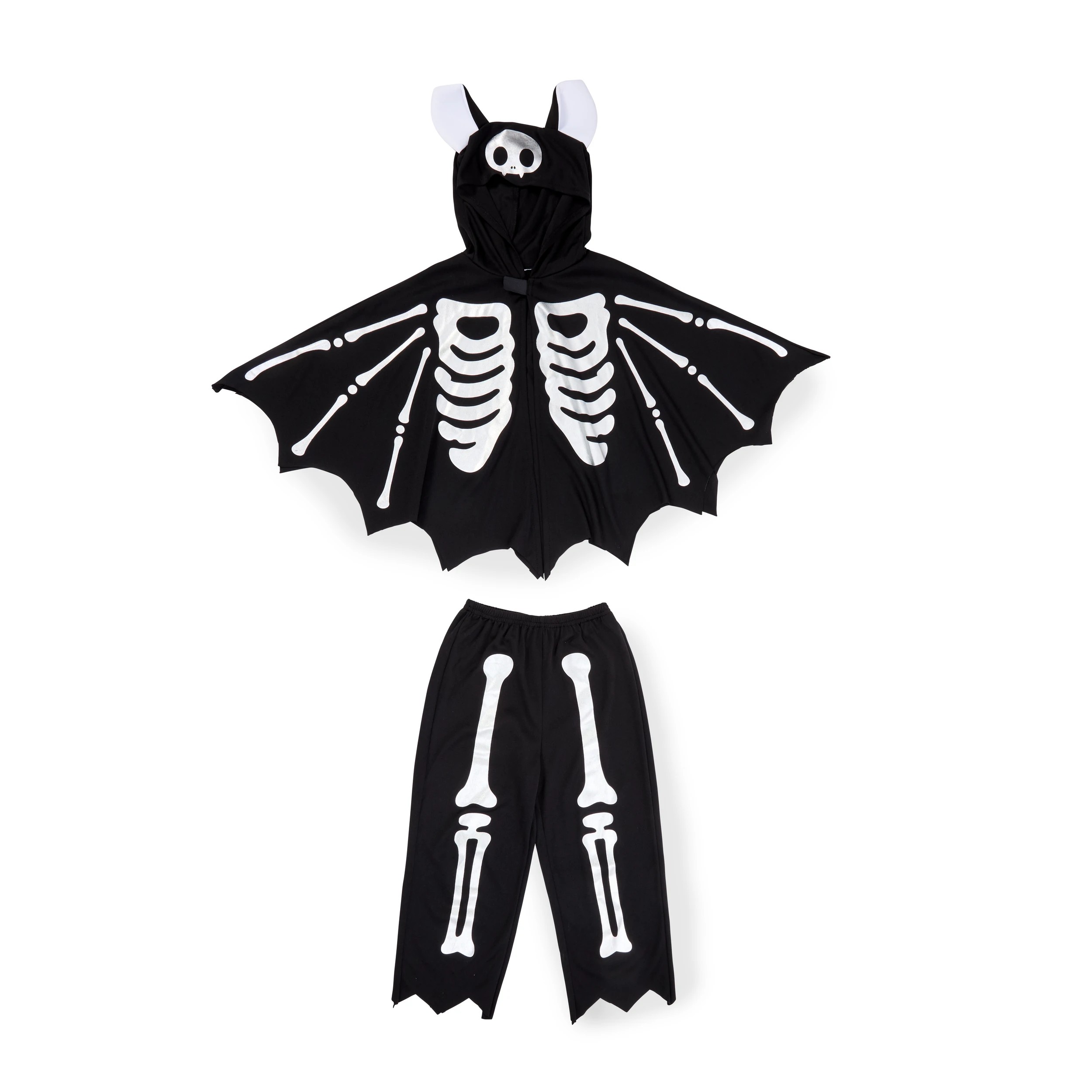 7 2 Piece Skeleton Cape Costume - Ages 2-3, 7 of 10