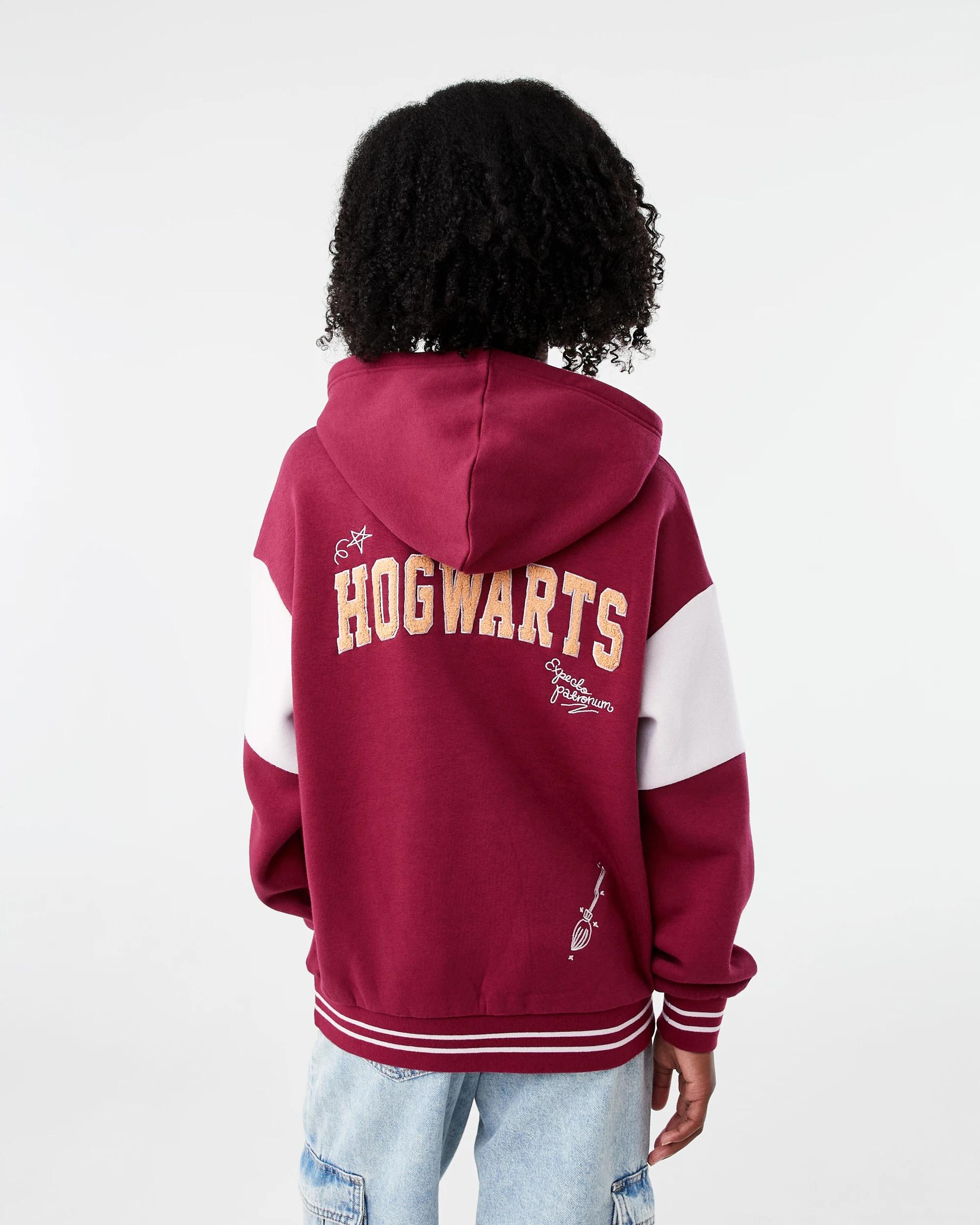 2 Harry Potter License Oversized Hoodie Red Hogwrt, 2 of 9