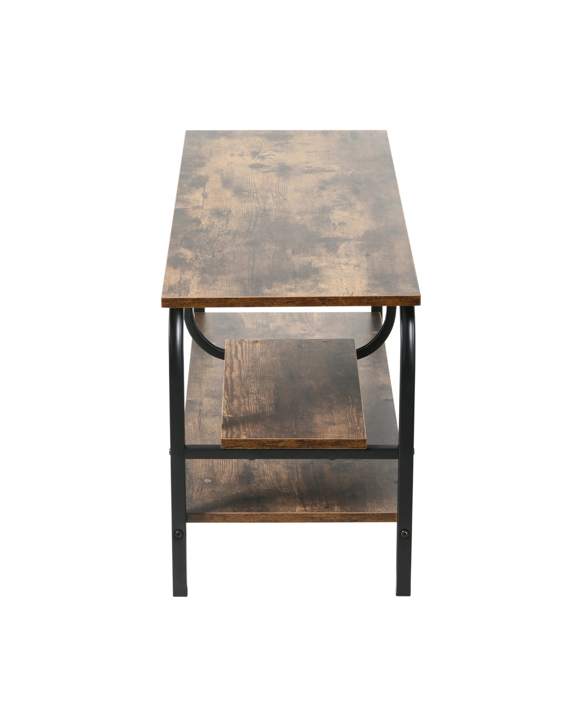 6 Sherwood Rustic Wooden TV Unit 90x35x43cm - Brown, 6 of 6