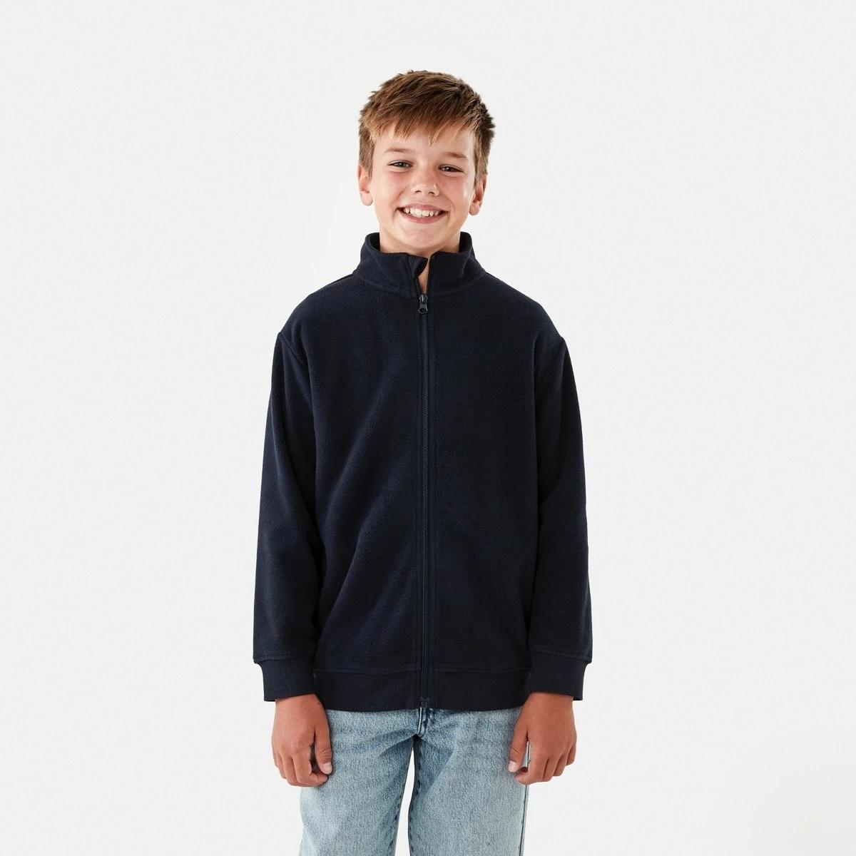 2 Zip Through Polar Fleece Sweatshirt Nvy Sphire, 2 of 10