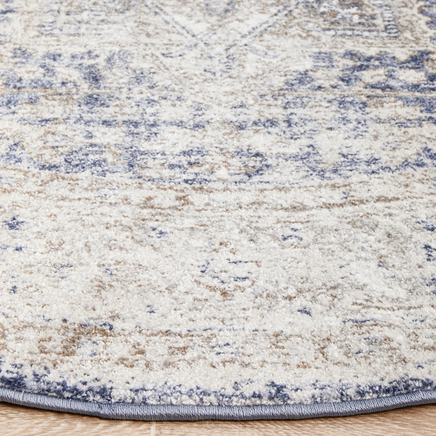 5 Common Ground Rugs Elite Hugo 240x240cm - Large Round Power Loomed Pet Friendly Rug - Blue, 5 of 9