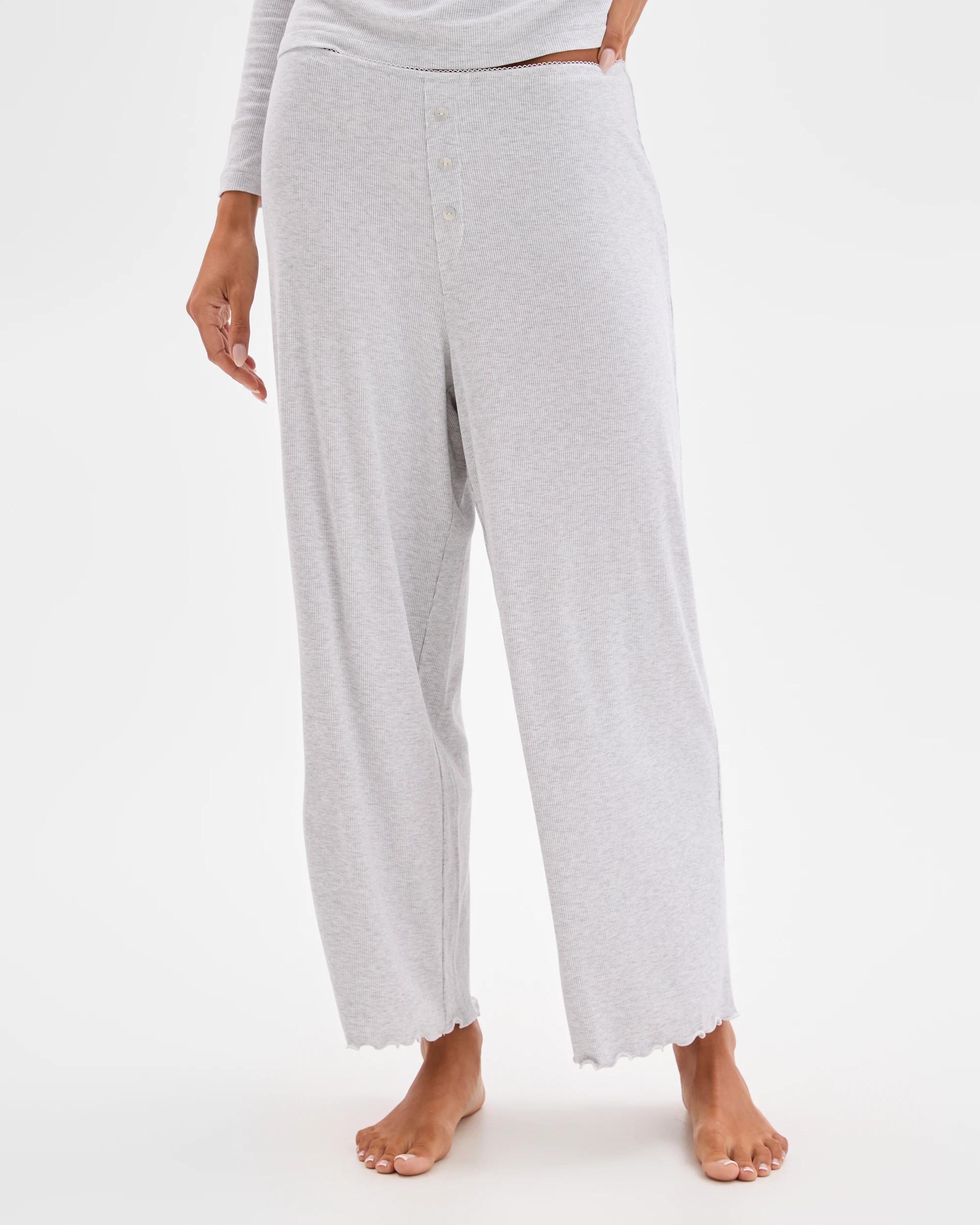 3 Lily Loves Modal Rib Sleep Pants GREY, 3 of 6