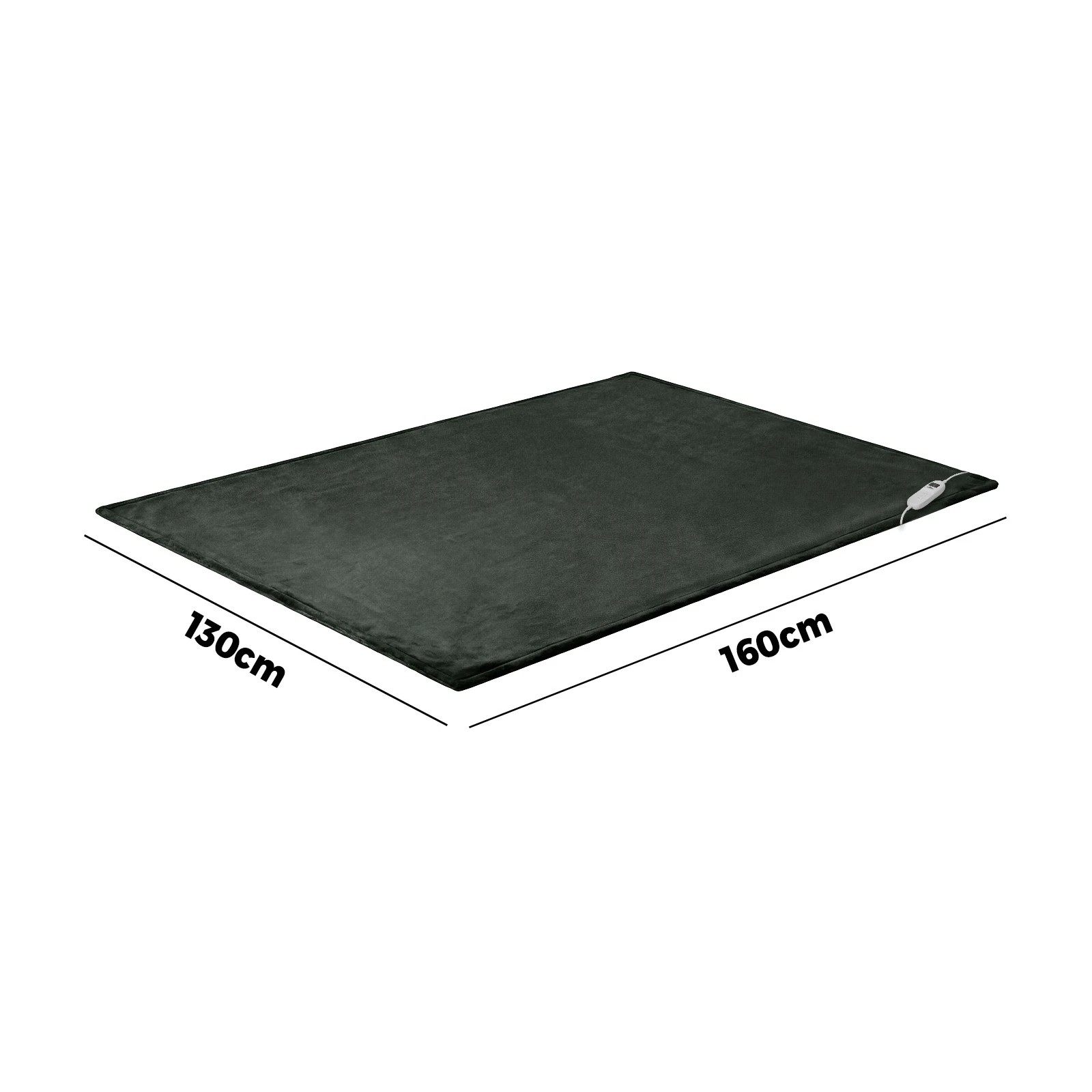 2 Bedra Bedding Electric Throw Rug Washable Heated Blanket Flannel Winter Warm - Single Bed - Charcoal, 2 of 10