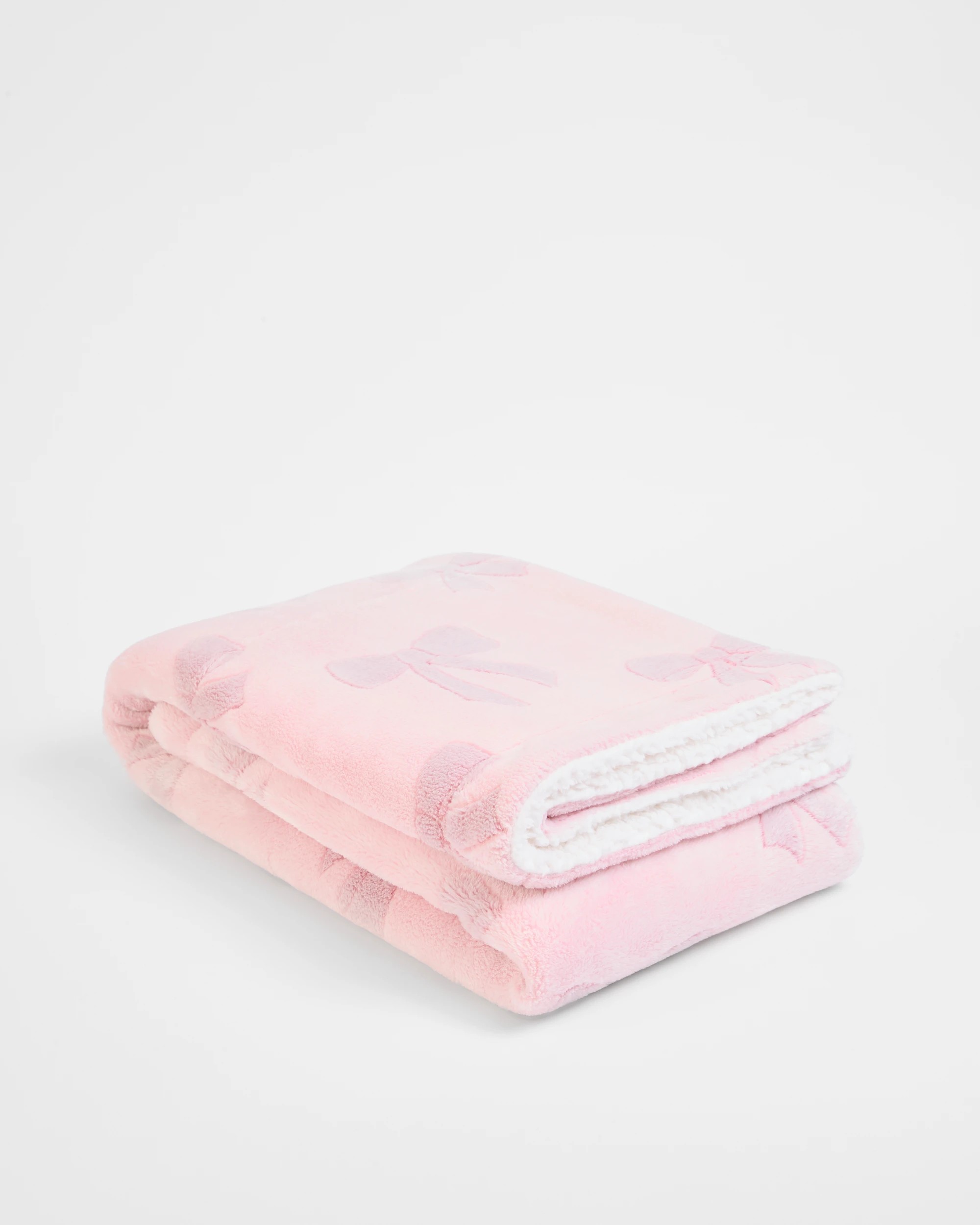 1 Target Becky Bows Kids Super Soft Throw - Queen Bed - Pink, 1 of 3