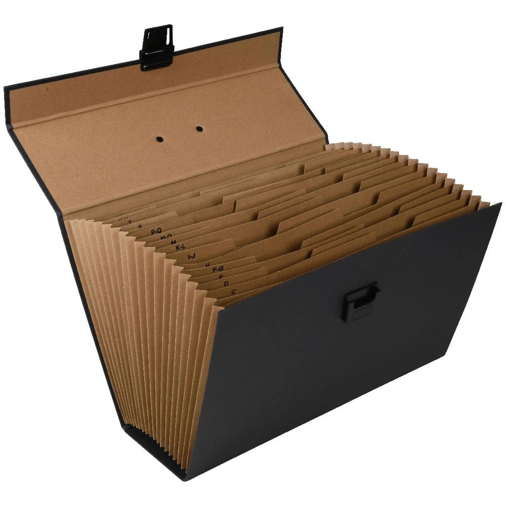 2 Keji Expanding File Foolscap 19 Pocket Black, 2 of 4