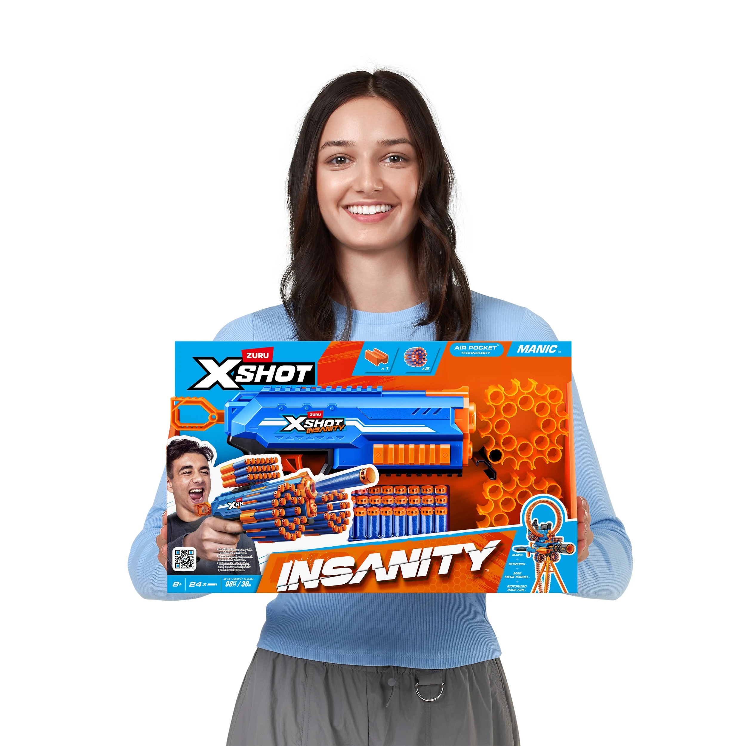 4 Zuru X-Shot Insanity Manic Blaster 24 Darts, 4 of 7