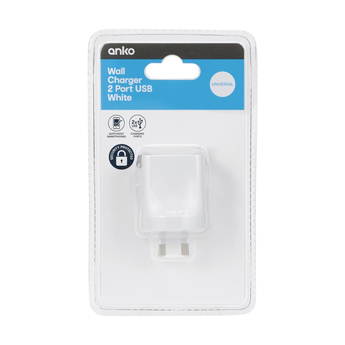 5 USB 2 Port Wall Charger - White, 5 of 5