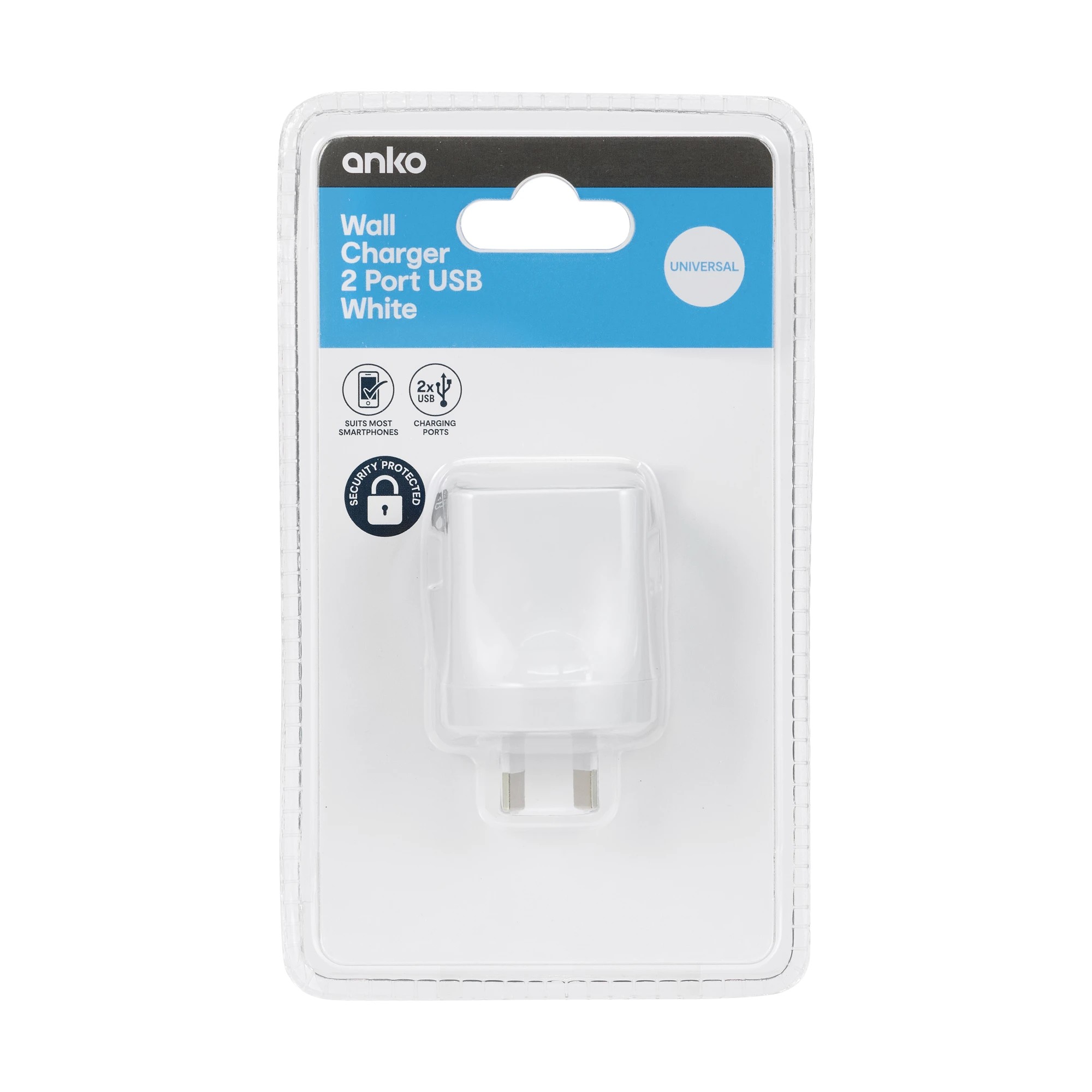 5 USB 2 Port Wall Charger - White, 5 of 5
