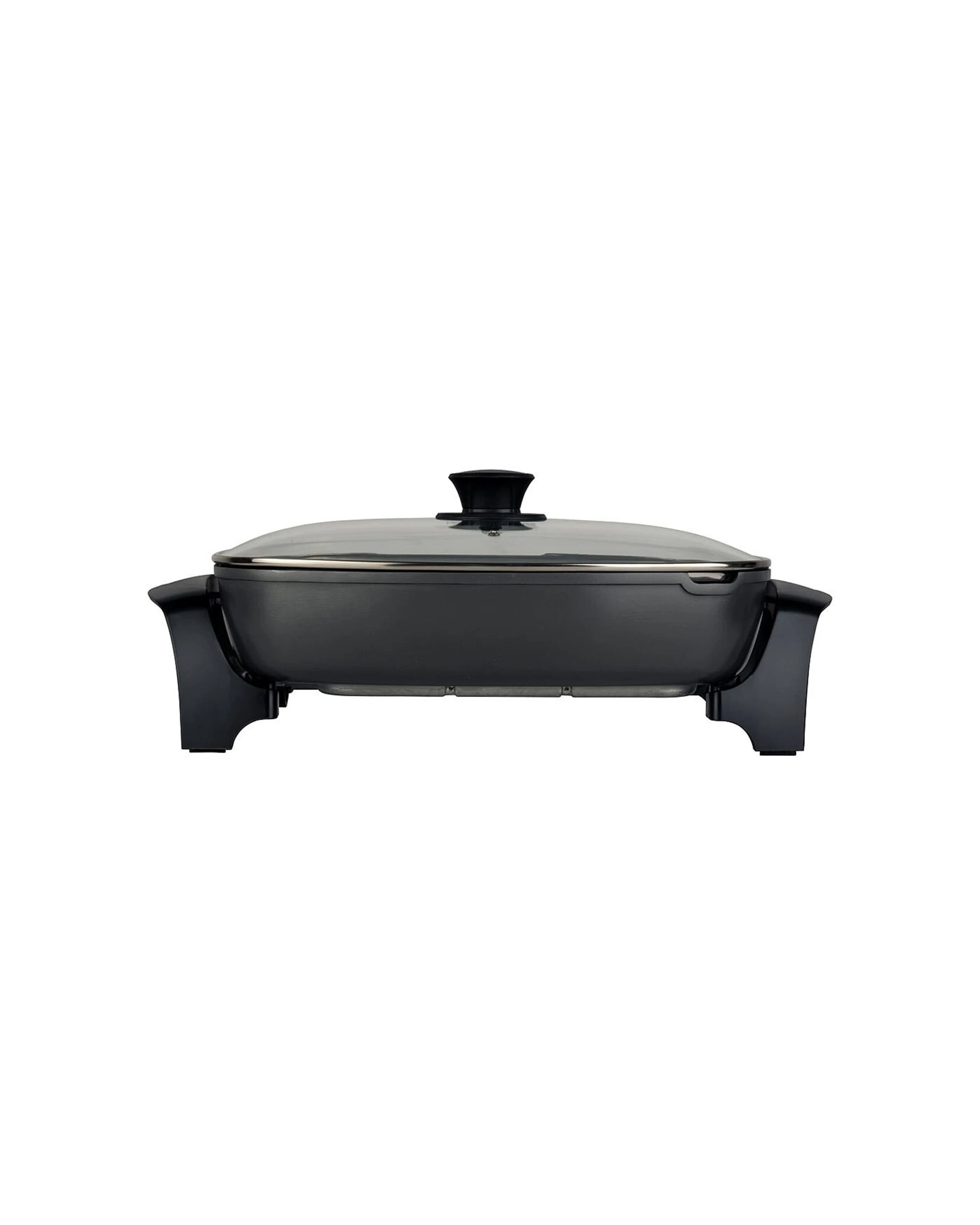 1 Westinghouse 2400w Non-stick Electric Skillet Fry Pan W/ Glass Lid Cookware Grey - Grey, 1 of 8