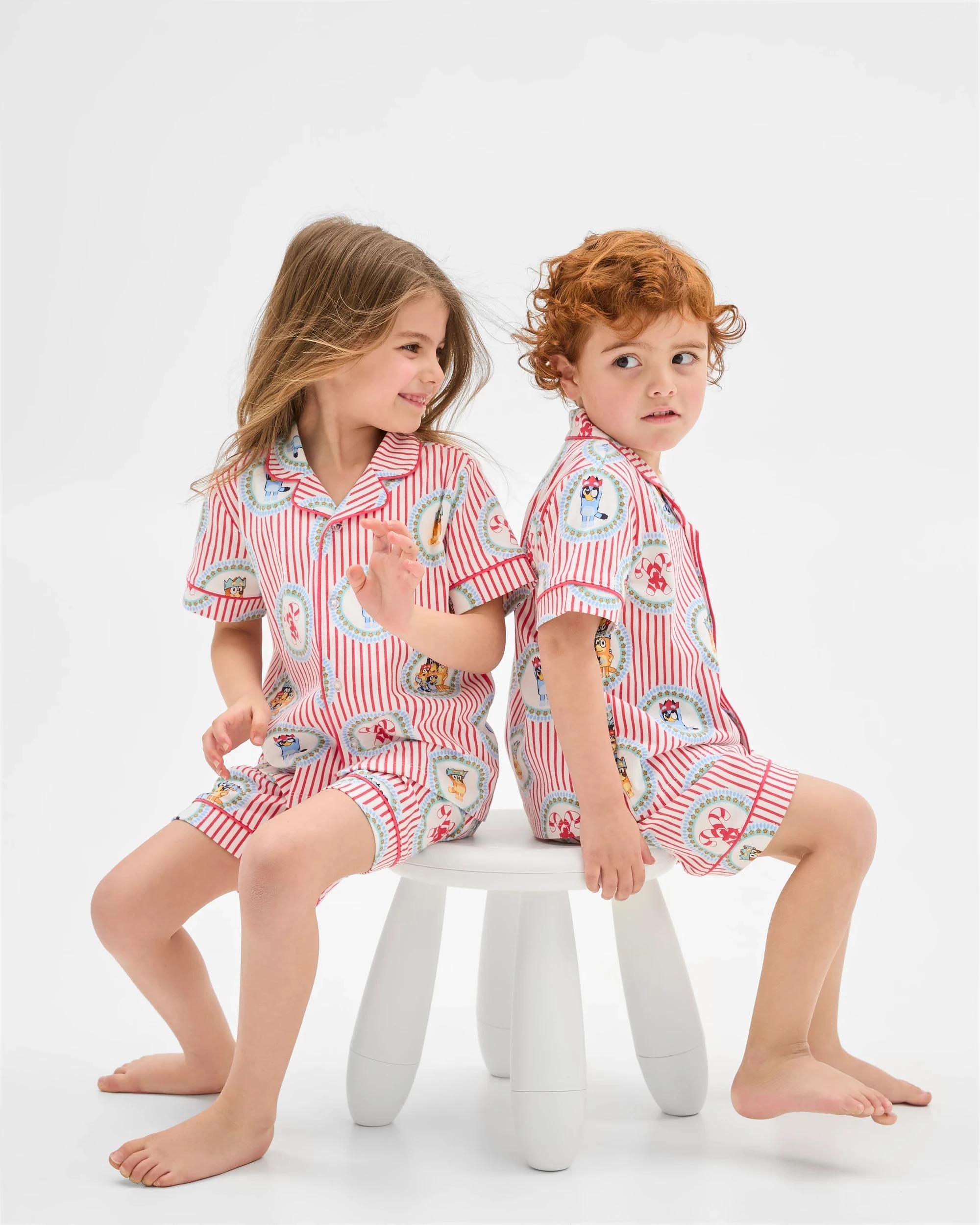 3 Family Matching Christmas Bluey Younger Kids Australian Cotton Pyjama Set BLUEY, 3 of 9