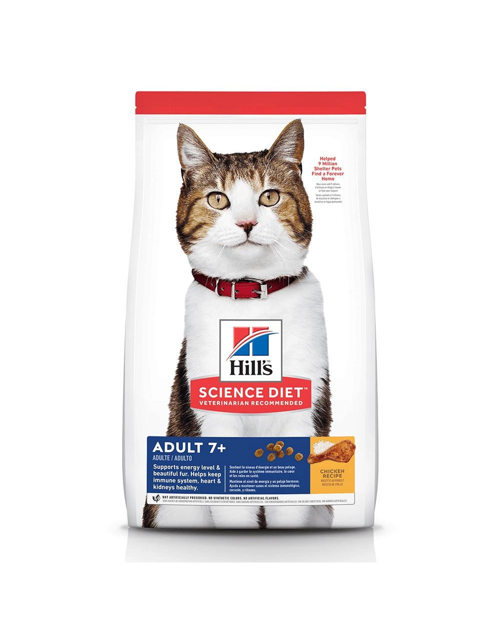 1 Hills Adult 7+ Active Longevity Dry Cat Food Chicken 6kg, 1 of 1