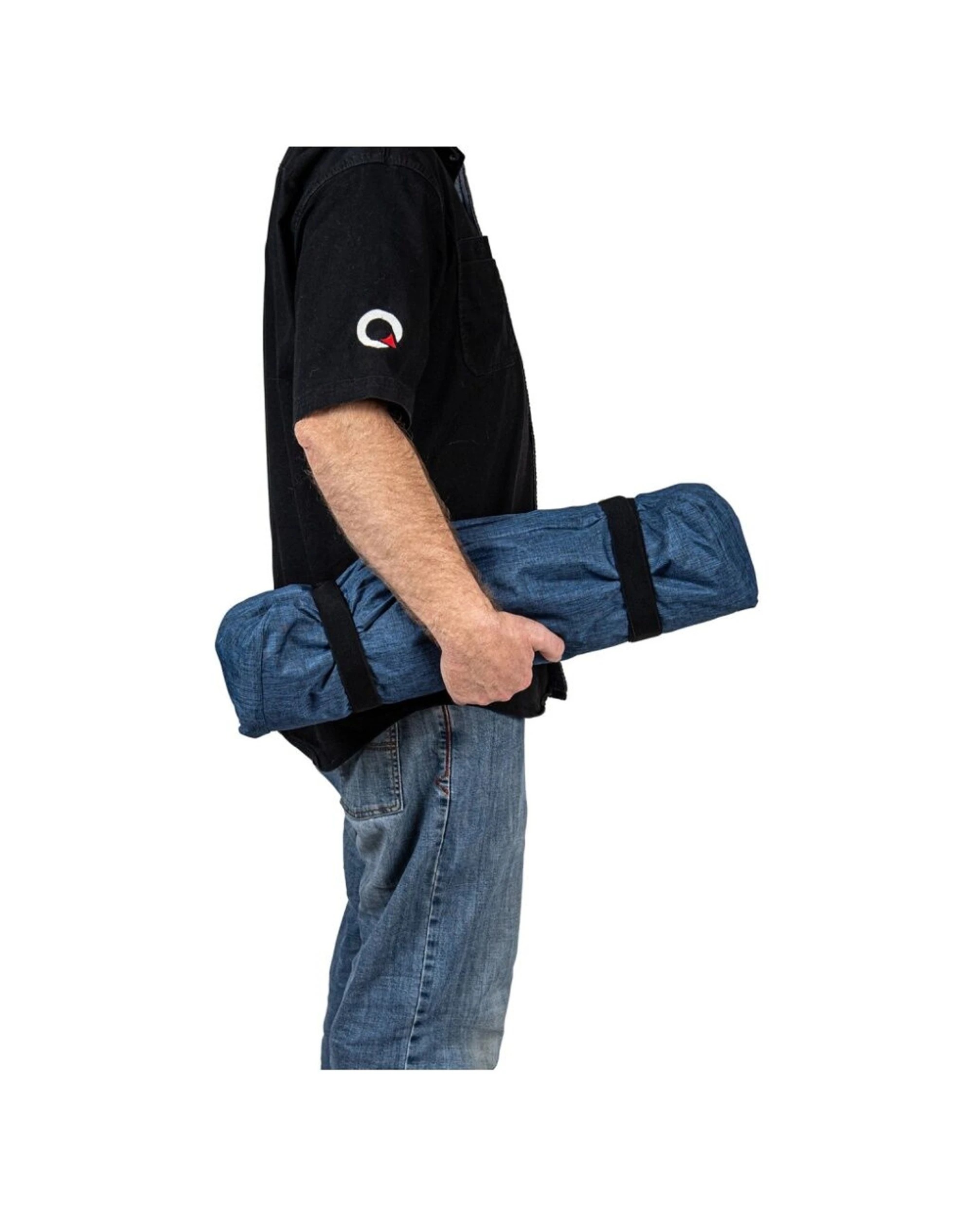 5 Quest Outdoors Air Foot Stool Inflatable Water-Resistant Cover Boston Valve - Blue, 5 of 6