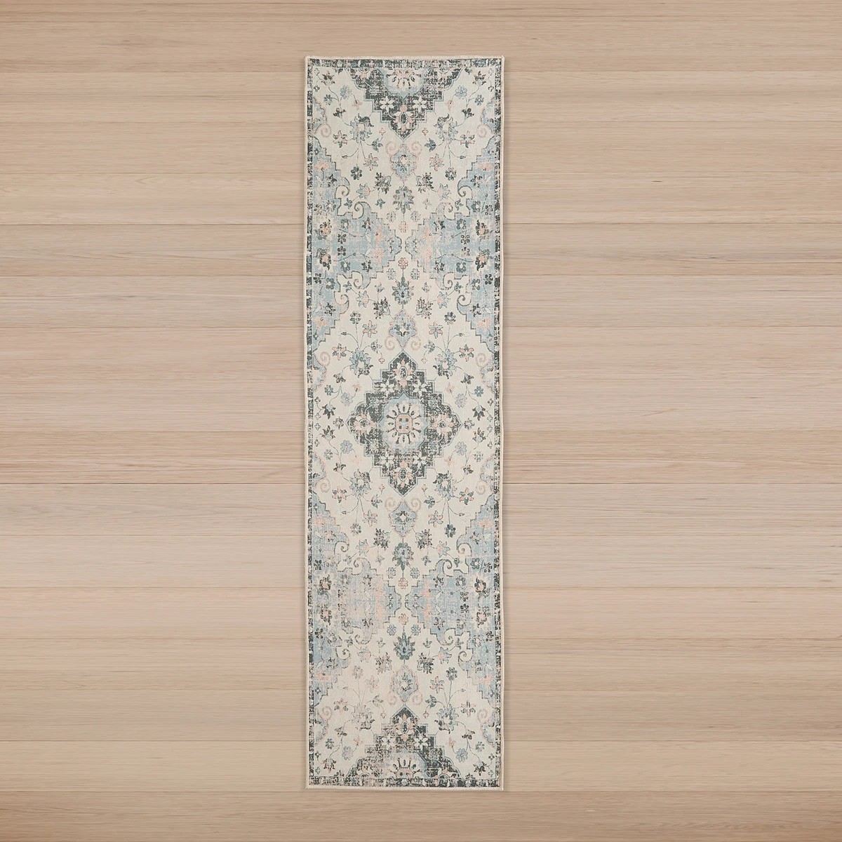5 Inaya Washable Runner - Blue - 300cm x 80cm, 5 of 9