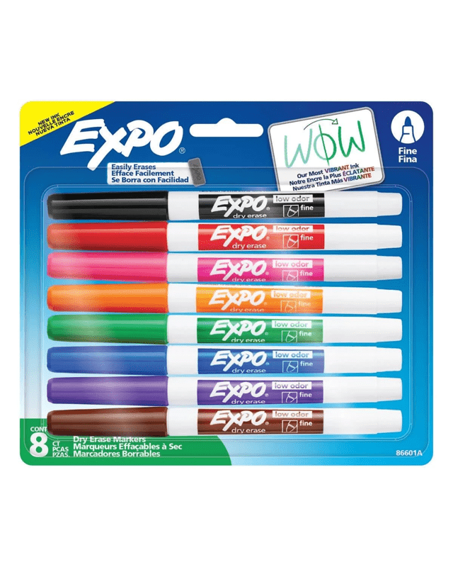 8 Pack Expo Dry Erase Fine Tip Ma