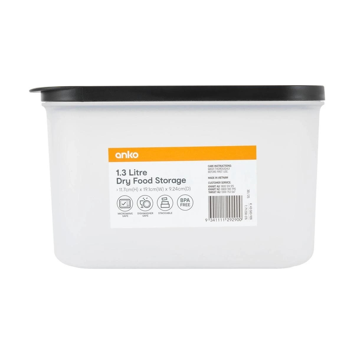 4 1.3L Dry Food Storage, 4 of 4