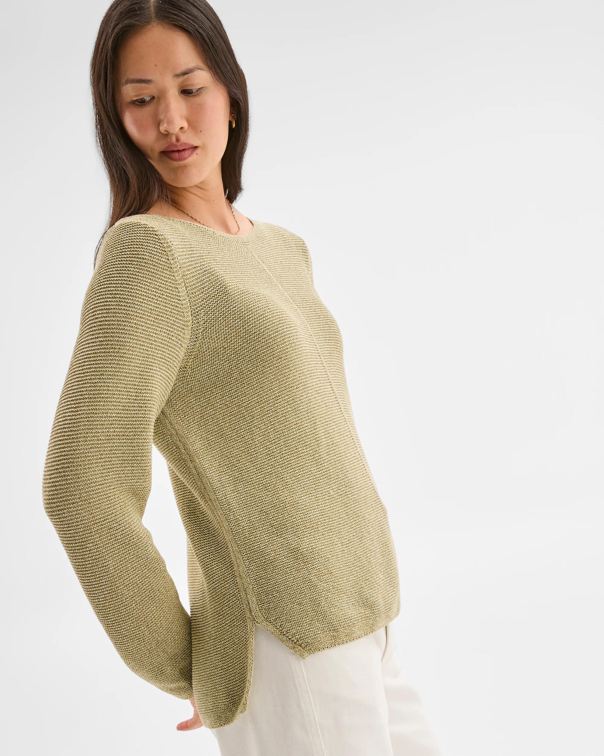 3 Target Woman Australian Cotton Blend Ottoman Twist Jumper SPRING SAGE, 3 of 5