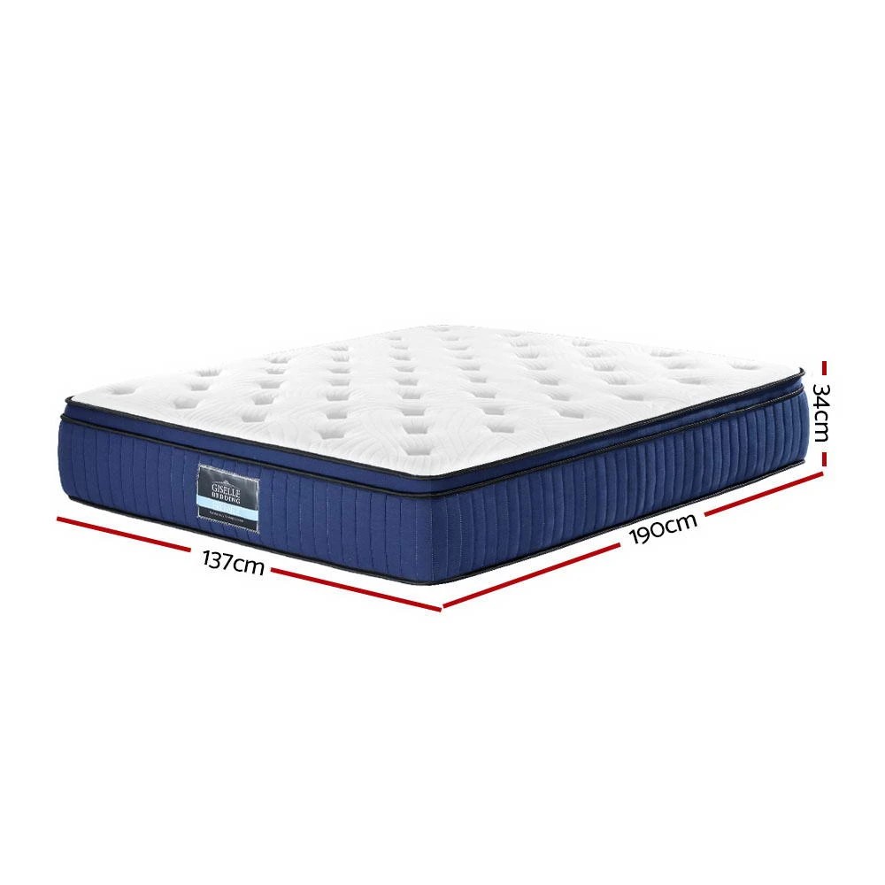 2 Giselle Bedding 34cm Mattress Cool Gel Memory Foam 7 Zone Double - Double Bed - Multi, 2 of 8