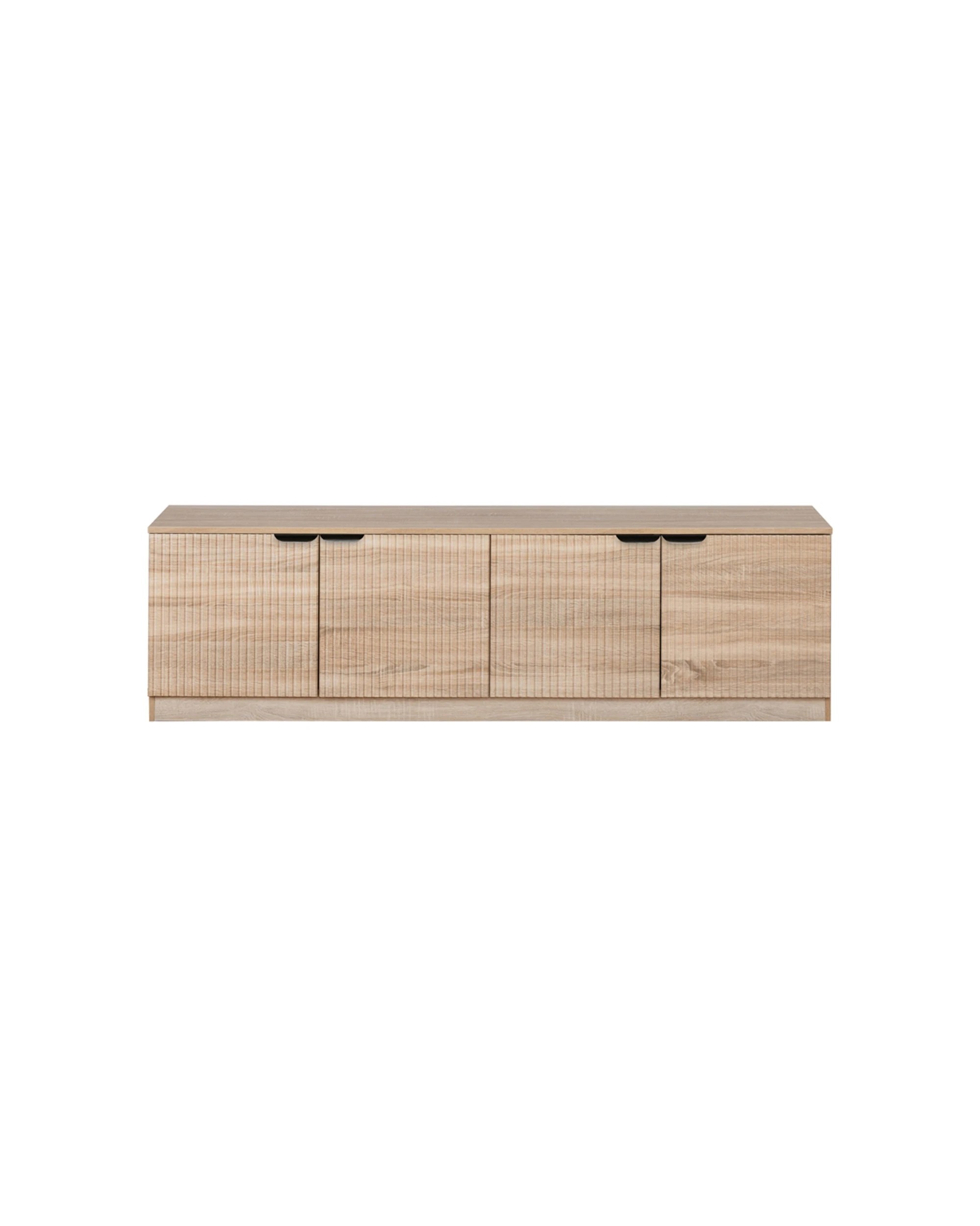 1 European Cabinetry Bucharest Oak Fluted Panel TV Unit Pull Handle - Natural, 1 of 4