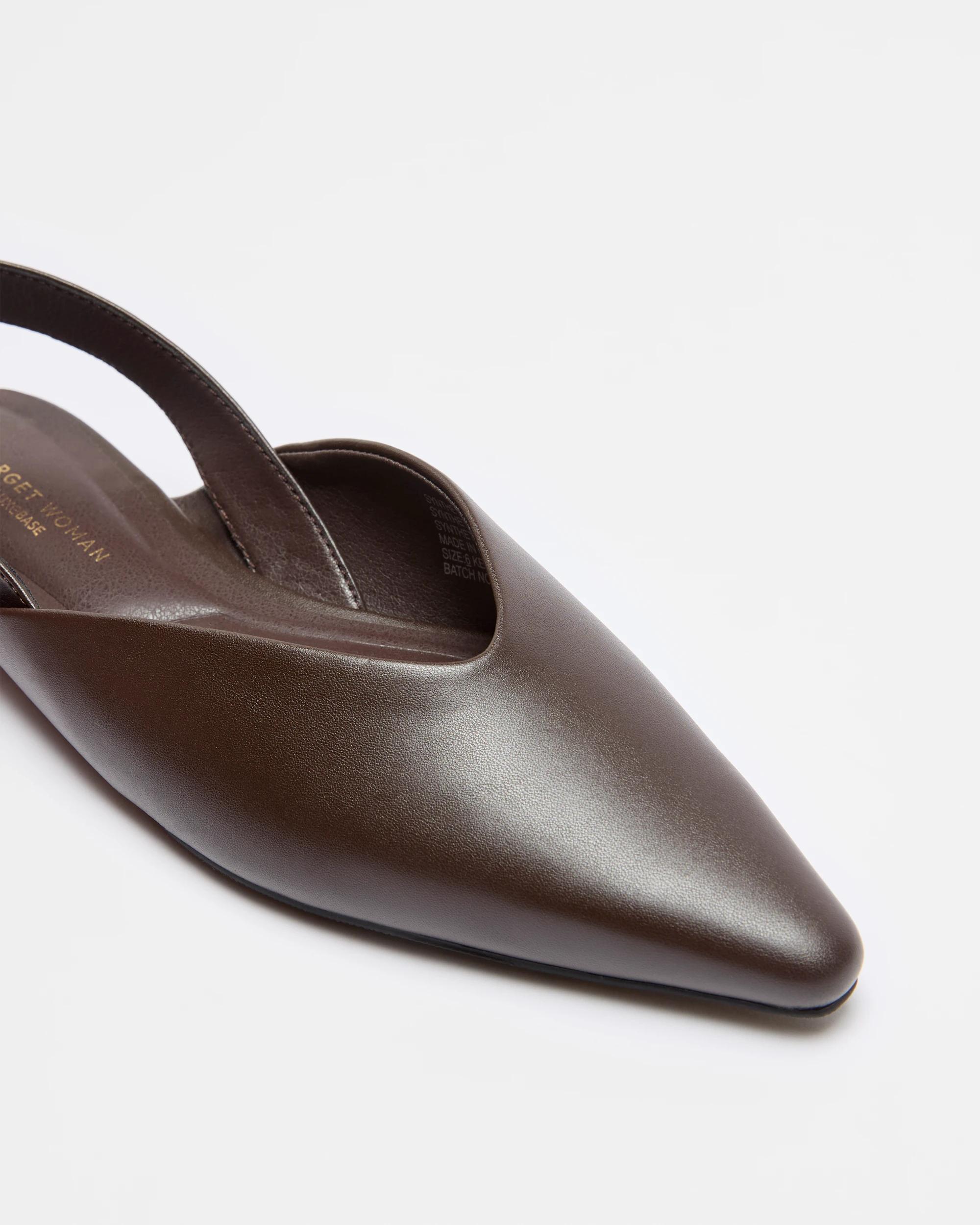 2 Target Womens Pointed Sling Back Flat - Bora CHOCOLATE, 2 of 3