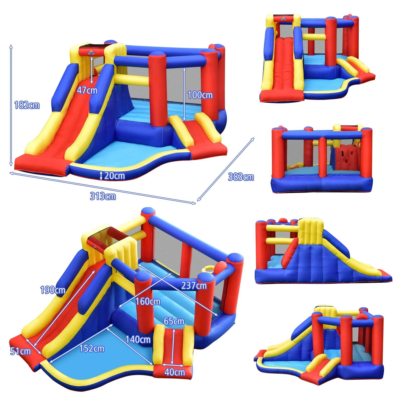 1 Costway Inflatable Bouncy Castle Giant Jumper House w/Blower, 1 of 1