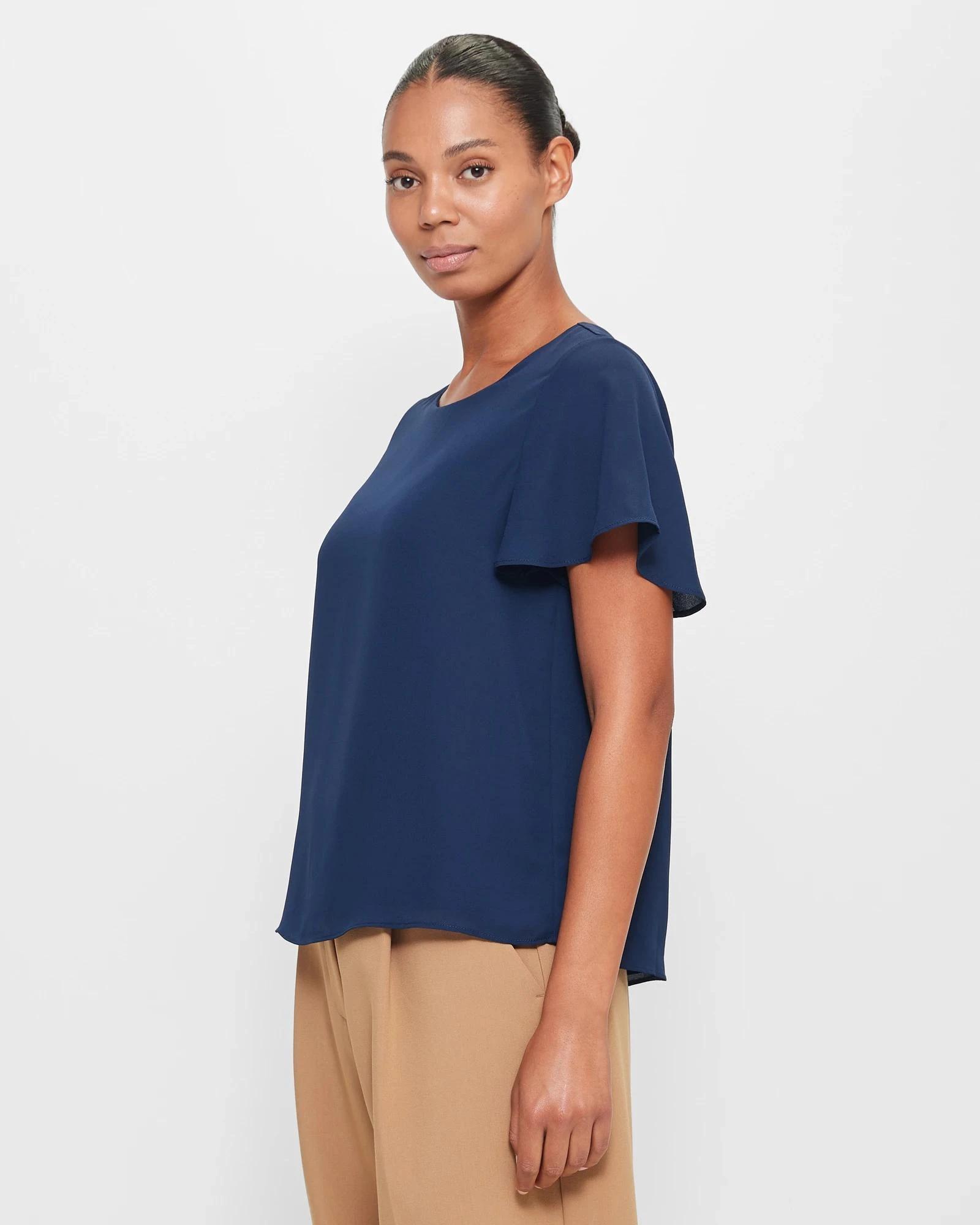 3 Preview Ella Crew Neck Top NAVY BLUE, 3 of 10