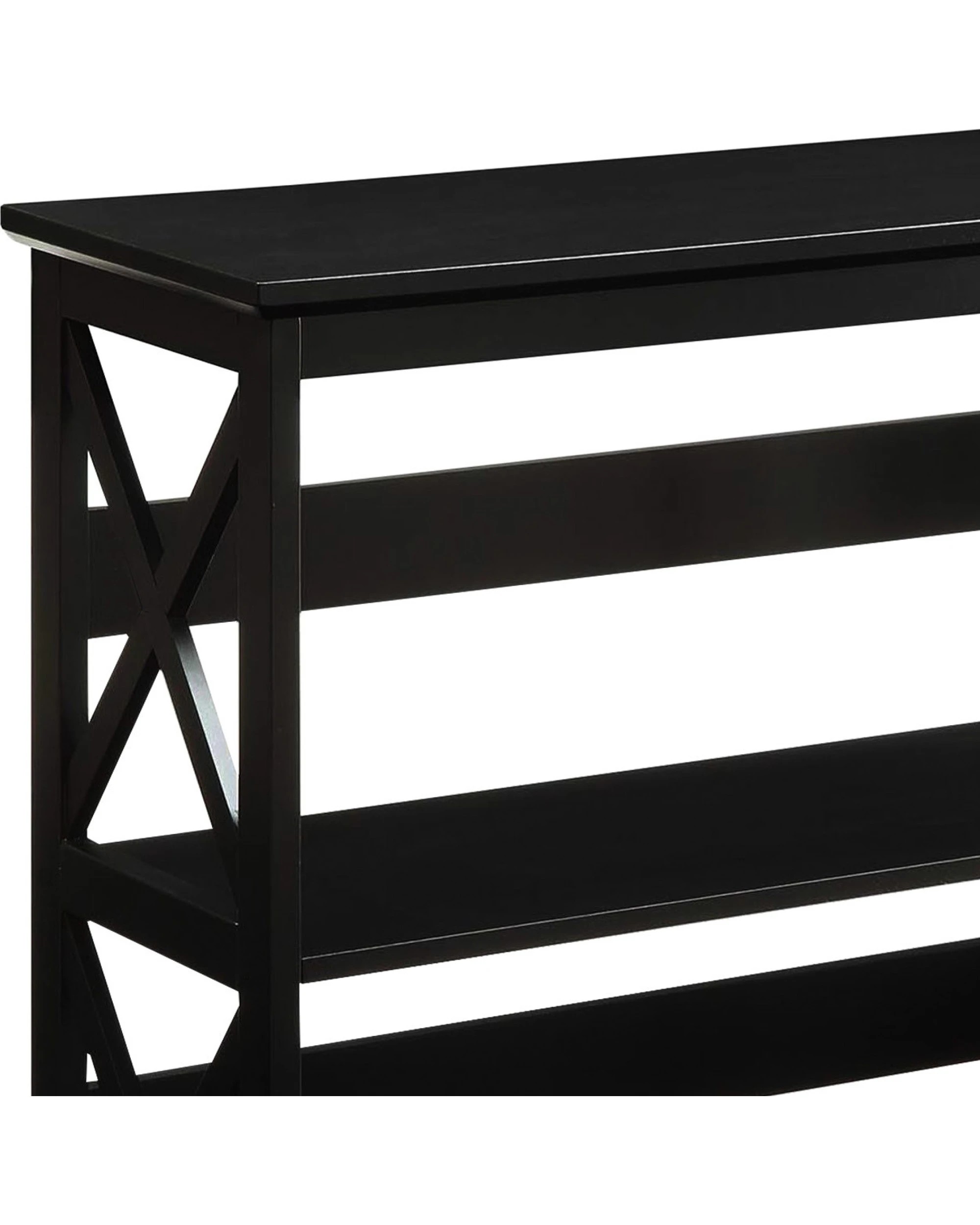 8 Sarantino Lucas 3-tier Bookshelf Display Rack In Black, 8 of 10