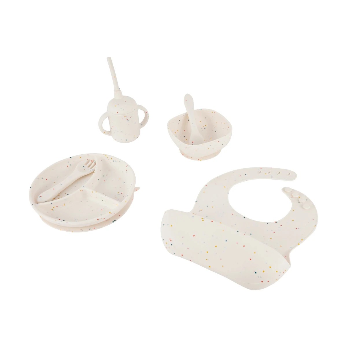1 6 Piece Silicone Feeding Set, 1 of 9