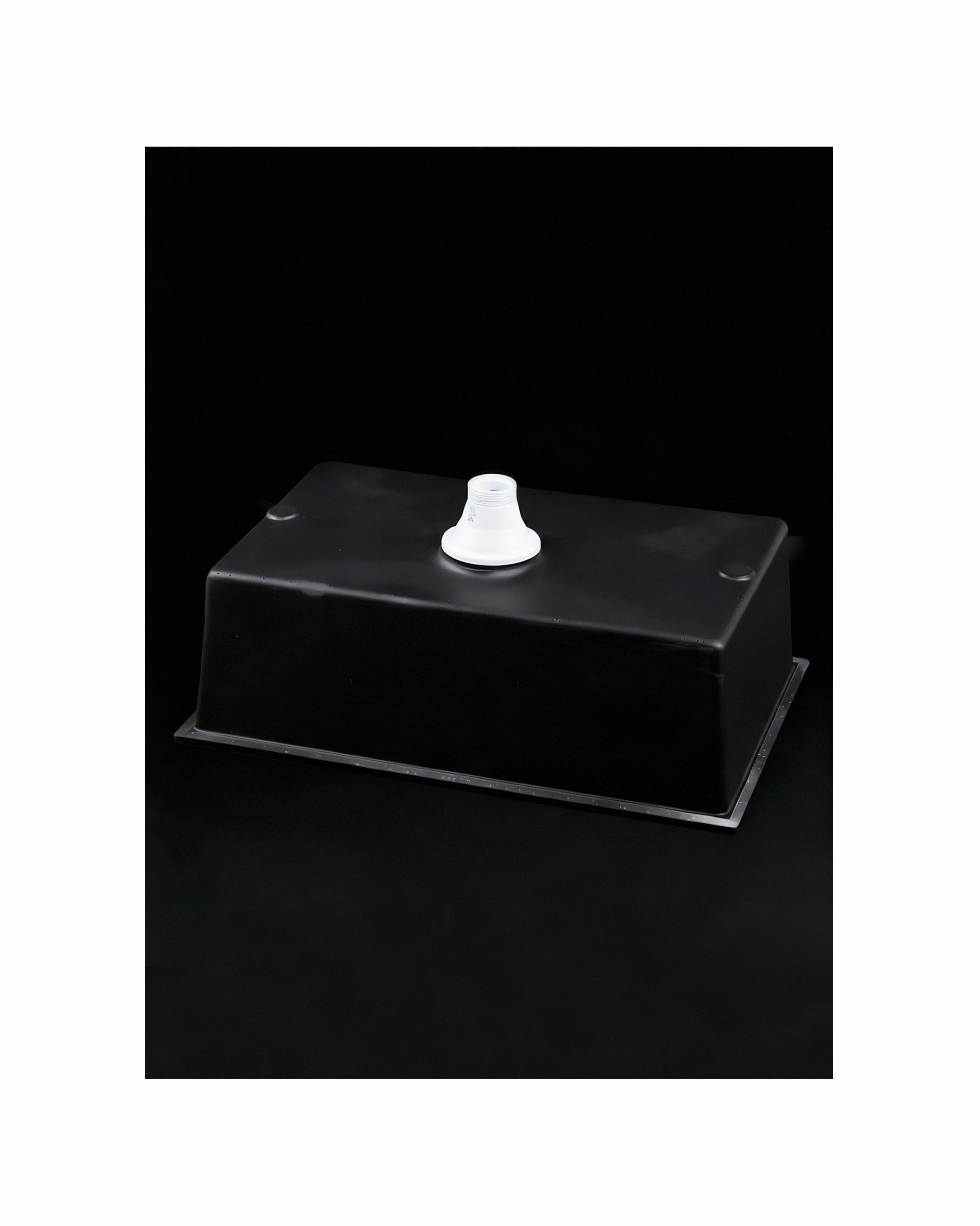 5 Cefito Kitchen Sink 70x45cm Granite Stone Sink Single Bowl - Black, 5 of 6