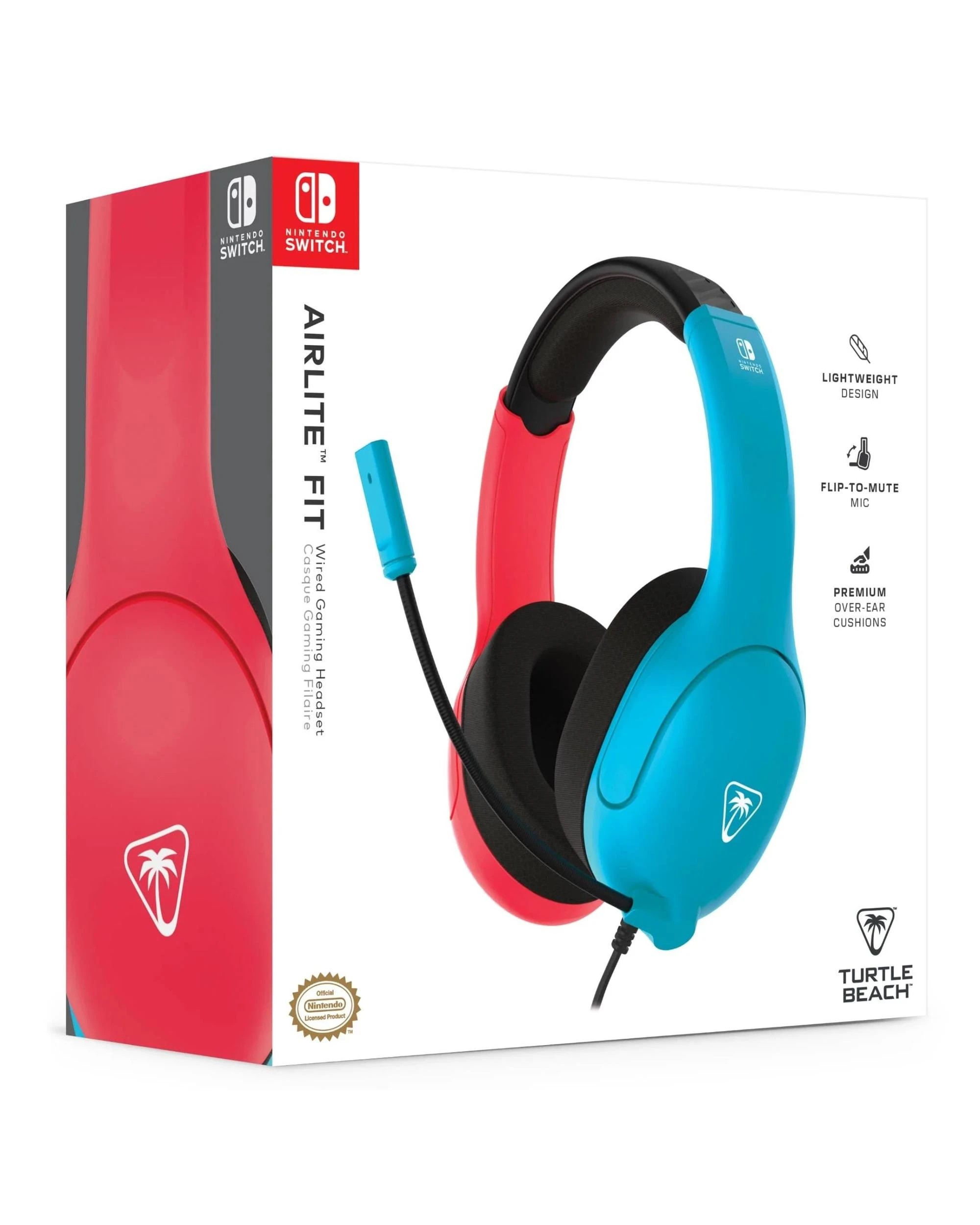 7 Turtle Beach Airlite Fit Wired Gaming Headset for Nintendo Switch - Neon Blue and Red - Multi, 7 of 7