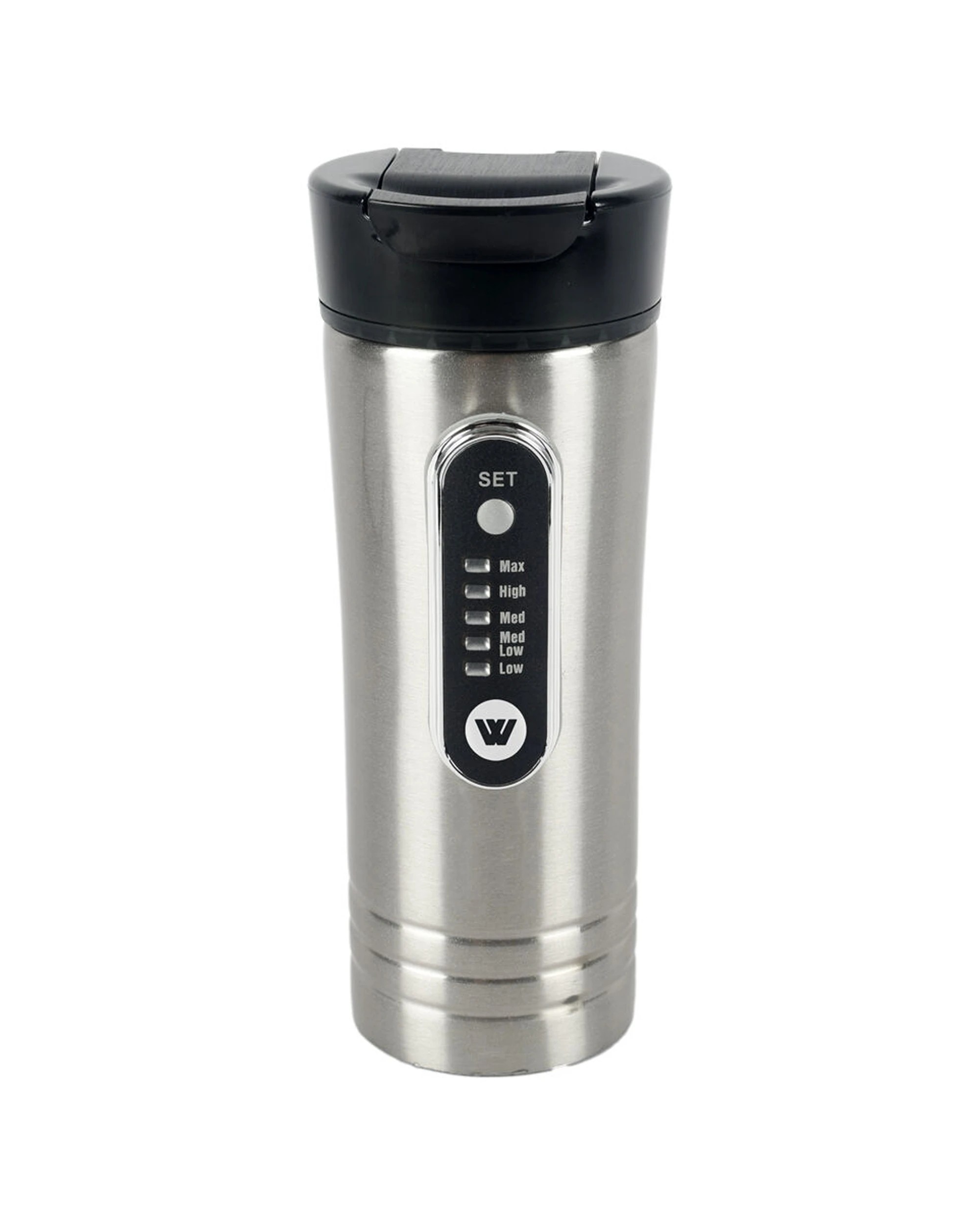 1 Wildtrak Insulated Stainless Steel Travel Mug With Built In 12V Heater 350ml - Silver, 1 of 3
