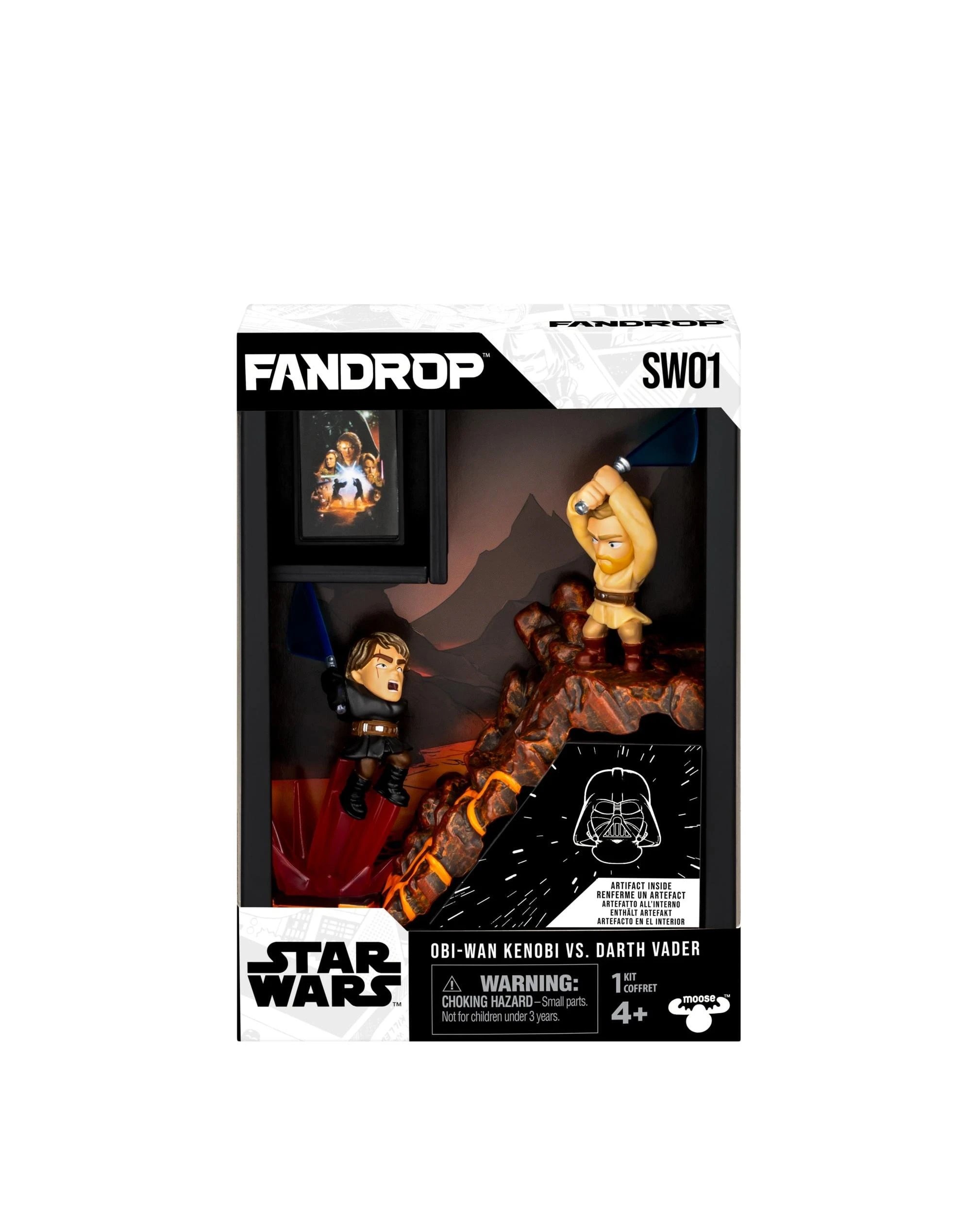 1 Fandrop Star Wars SW01 Obi-Wan Kenobi vs Darth Vader 2 Figure Diorama, 1 of 7