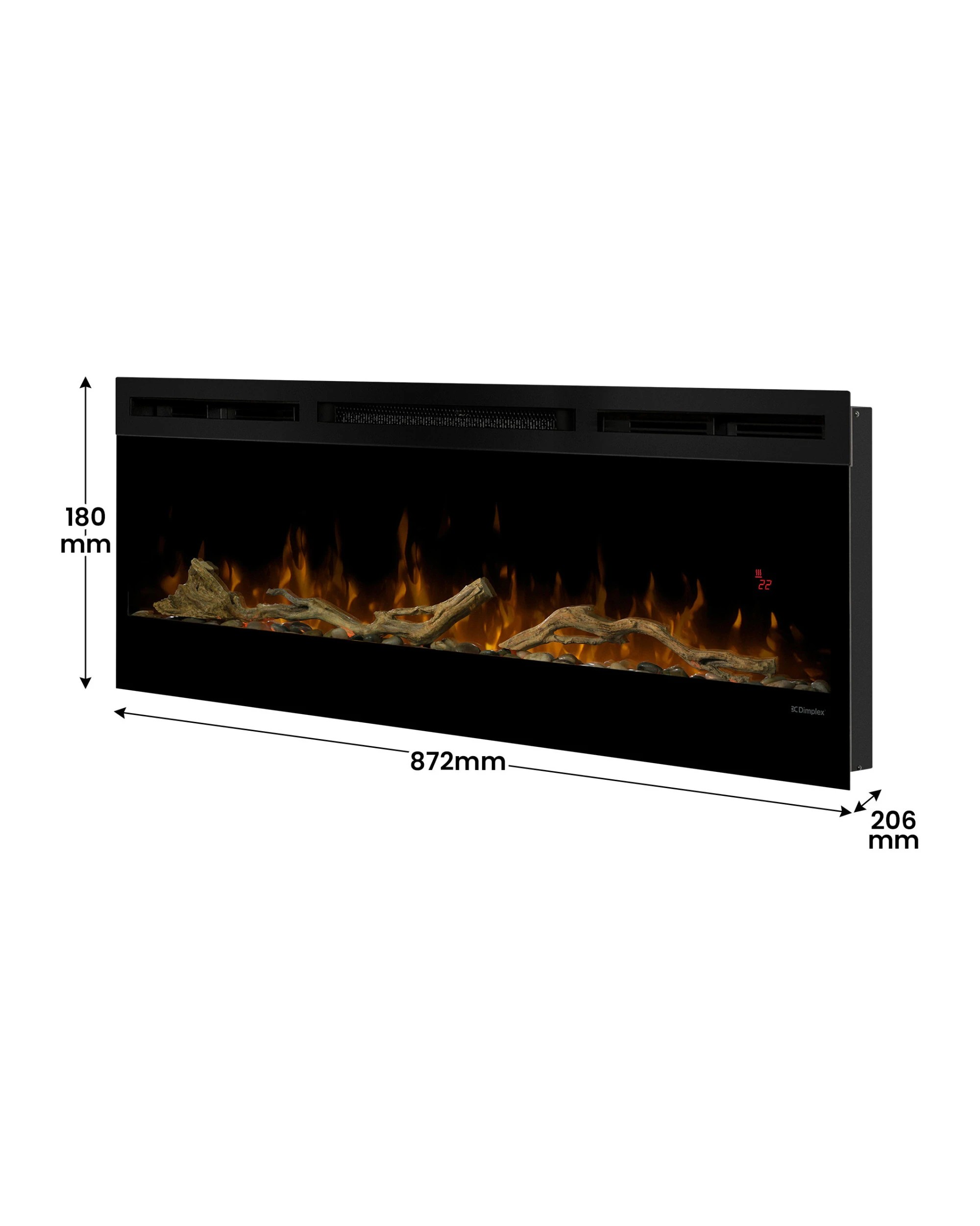 3 Dimplex 74-inch Linear Fireplace Driftwood and River Rock Accessory Package - Black, 3 of 8