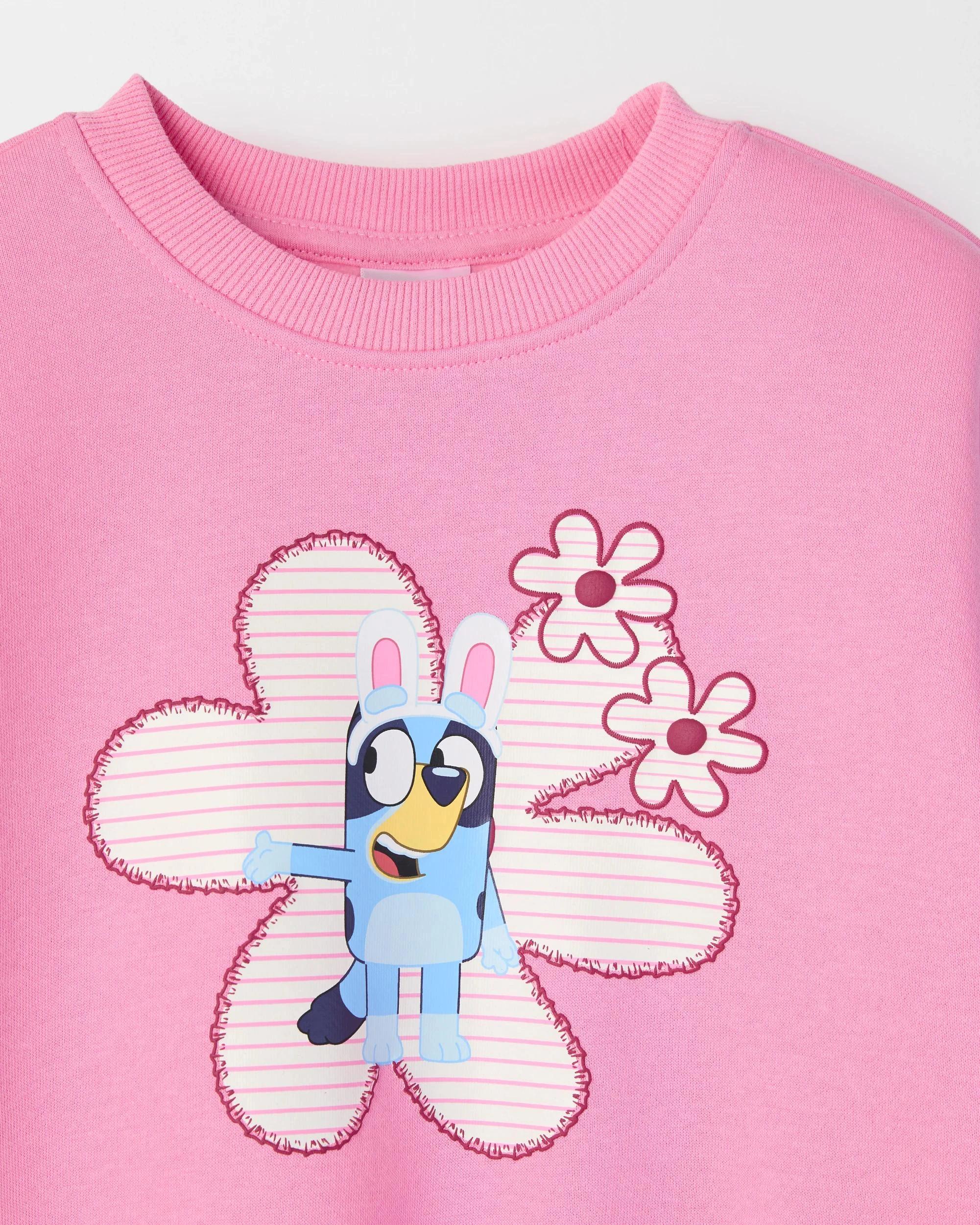 7 Bluey Australian Cotton Blend Sweat Top and Trackpants Set PINK, 7 of 8