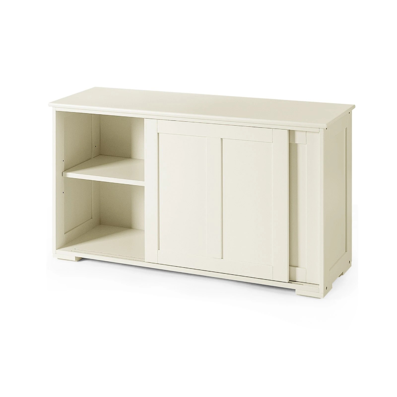 1 Costway Kitchen Buffet Sideboard Sliding Doors White, 1 of 4